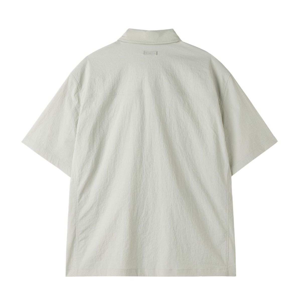 브롬톤 런던(BROMPTON LONDON) POLYESTER SEERSUCKER HALF SLEEVE SHACKET - L/GREY (P252MJK185)