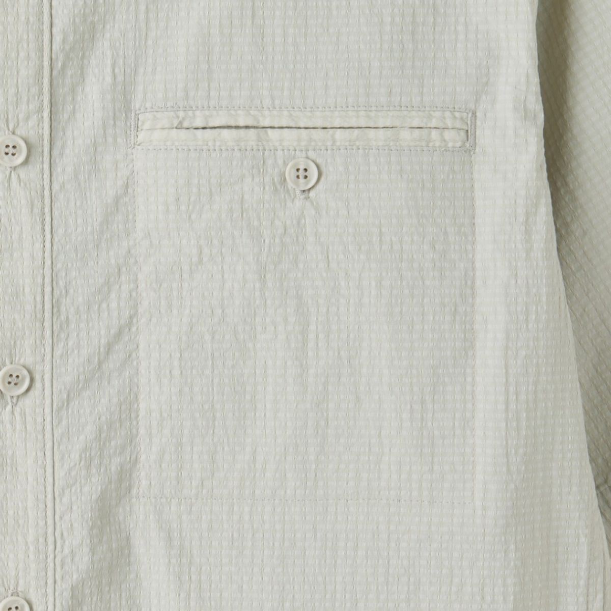 브롬톤 런던(BROMPTON LONDON) POLYESTER SEERSUCKER HALF SLEEVE SHACKET - L/GREY (P252MJK185)