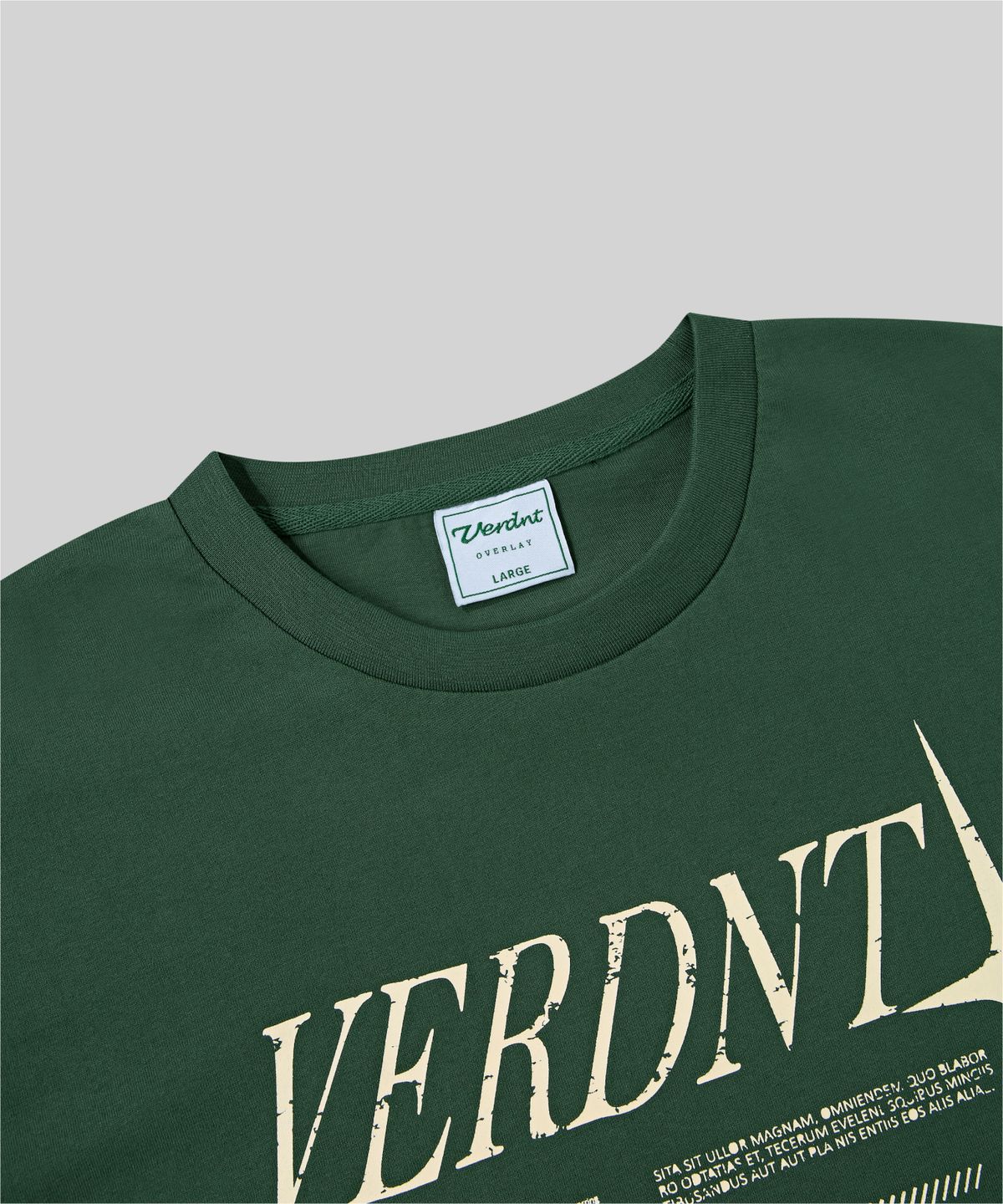 버던트(VERDNT) 버던트 플래쉬 로고 반소매 티셔츠 [딥그린]