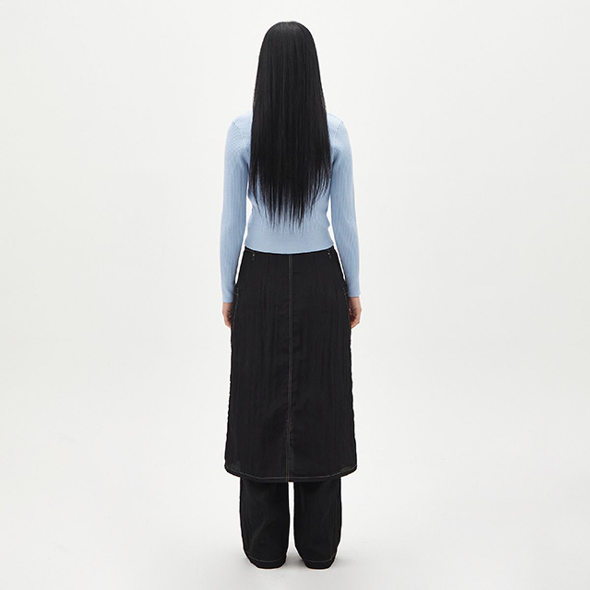 랩(LAP) 스커트 레이어드 스티치 배색팬츠 AR1WP262