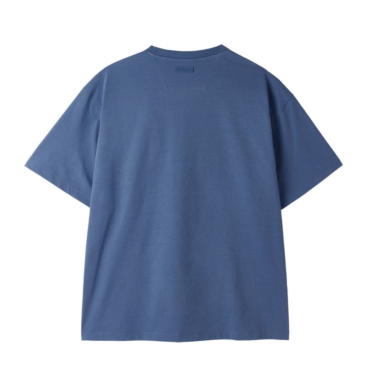 브롬톤 런던(BROMPTON LONDON) WOVEN COLOUR-BLOCKED ECOMADE T-SHIRT - BLUE (P252MTS133)