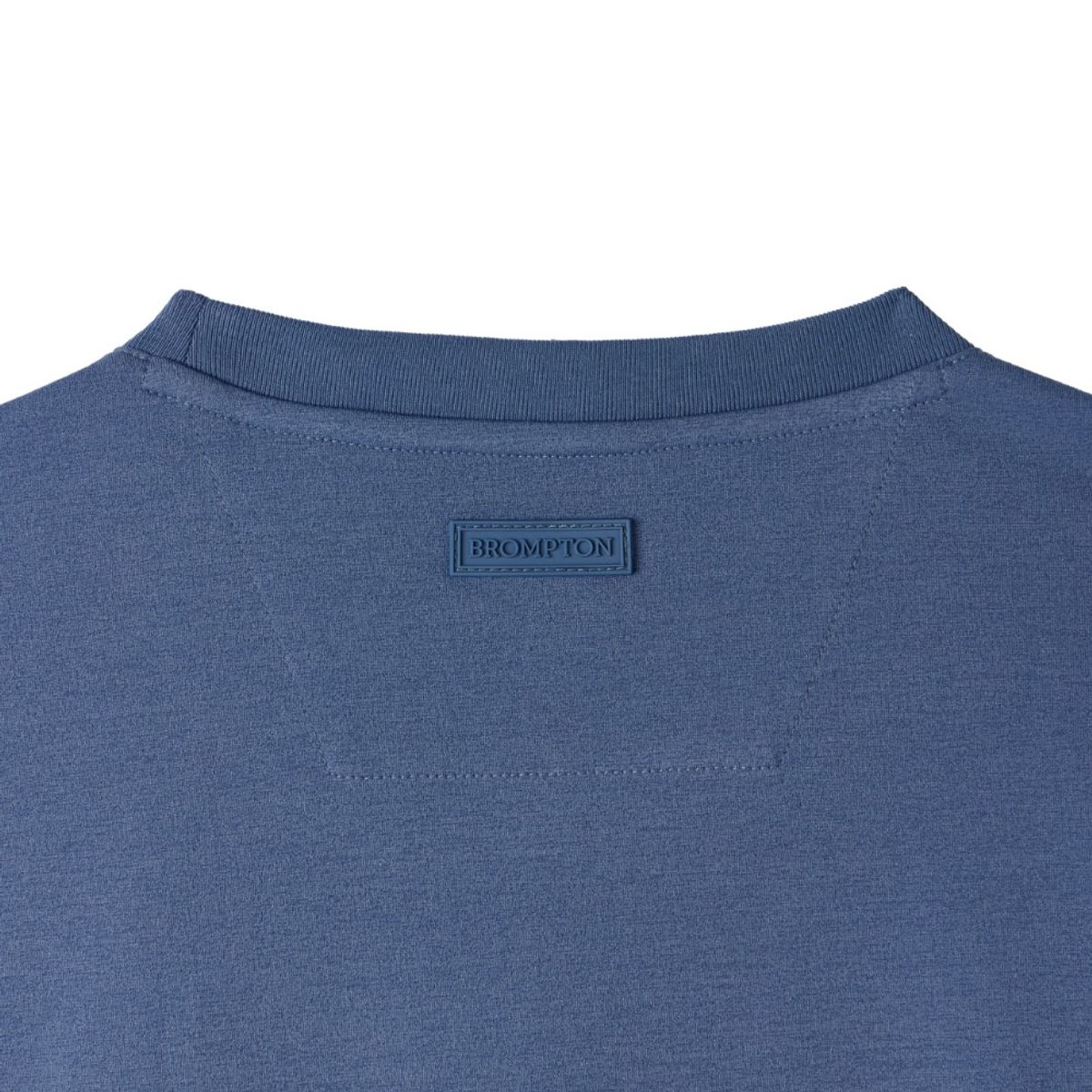 브롬톤 런던(BROMPTON LONDON) WOVEN COLOUR-BLOCKED ECOMADE T-SHIRT - BLUE (P252MTS133)