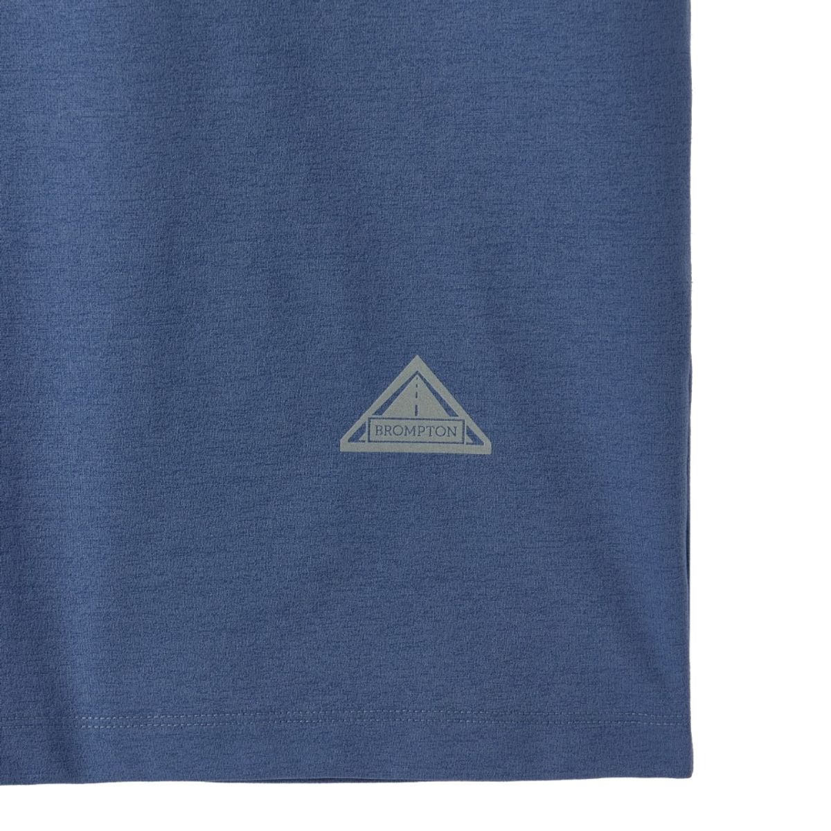브롬톤 런던(BROMPTON LONDON) WOVEN COLOUR-BLOCKED ECOMADE T-SHIRT - BLUE (P252MTS133)