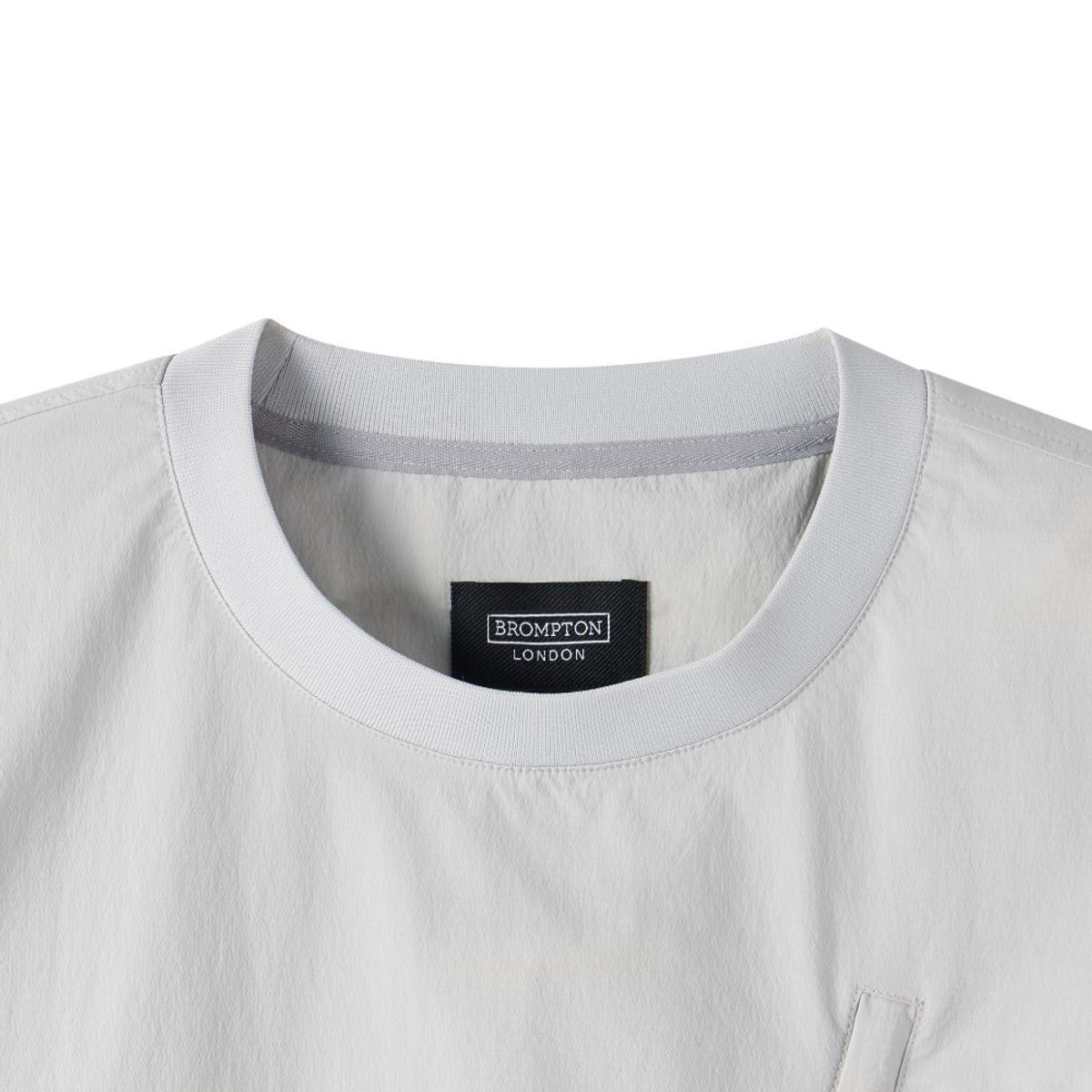 브롬톤 런던(BROMPTON LONDON) LIGHTWEIGHT NYLON HALF SLEEVE T-SHIRT - L/GREY (P252UTS184)