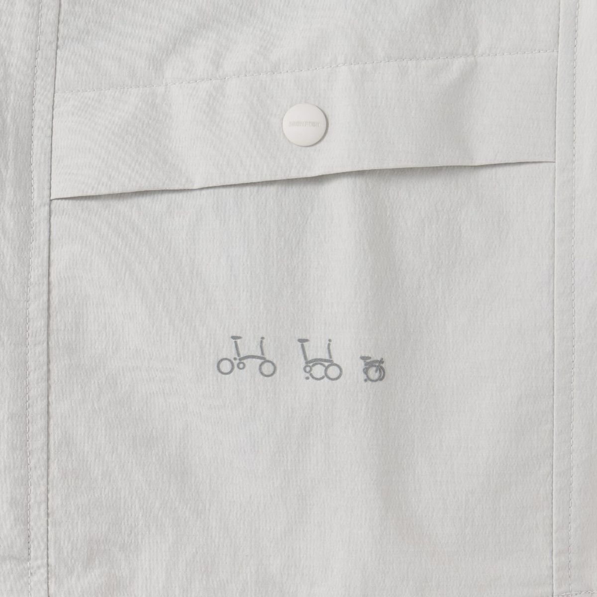 브롬톤 런던(BROMPTON LONDON) LIGHTWEIGHT NYLON HALF SLEEVE T-SHIRT - L/GREY (P252UTS184)