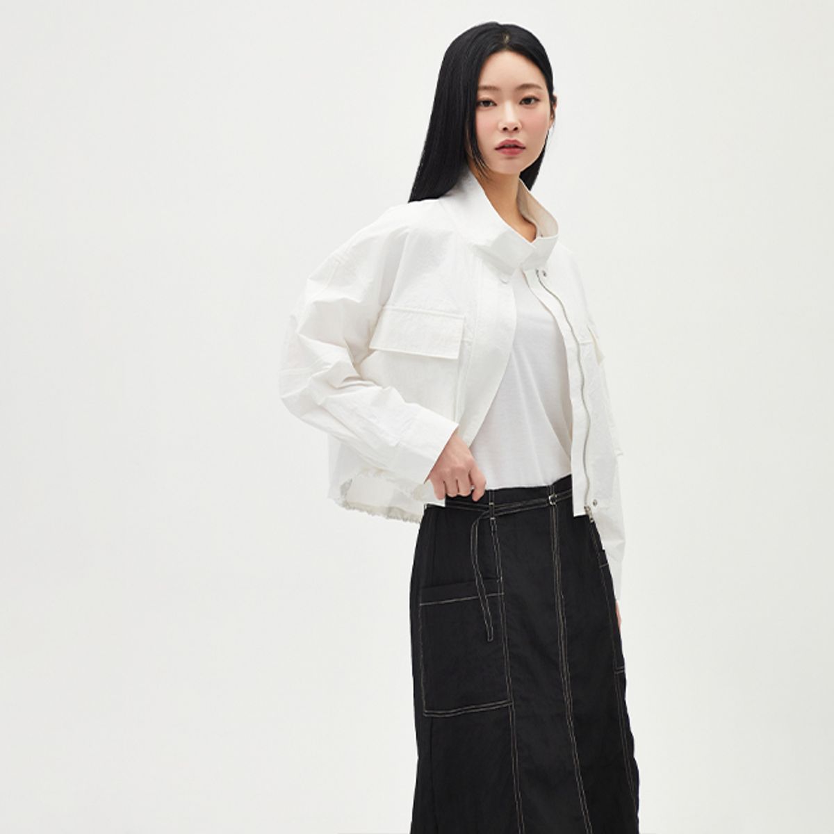 랩(LAP) 포켓 나일론 홑겹점퍼 AR1WZ363