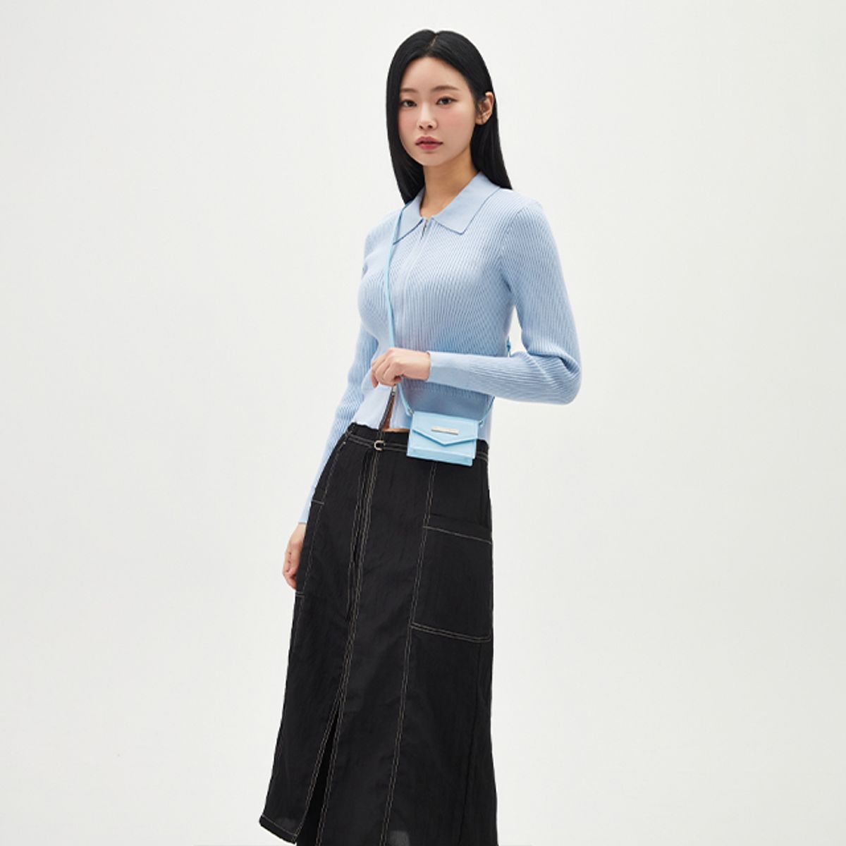 랩(LAP) 골지카라 투웨이 니트집업 AR1KG263
