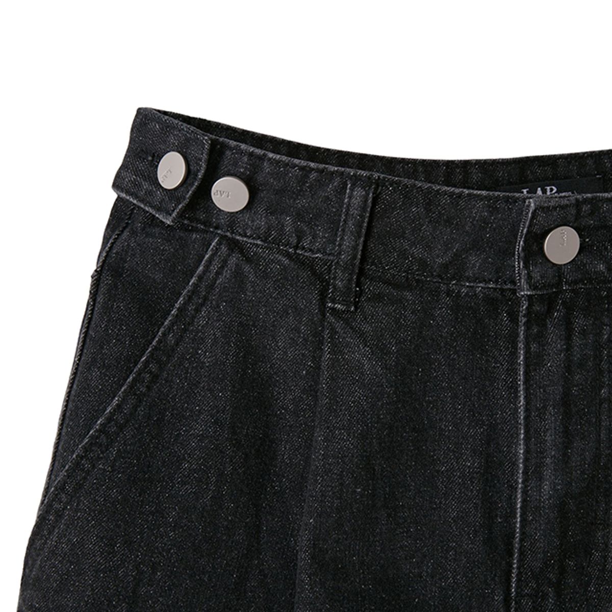 랩(LAP) 턱 비죠 포인트 버뮤다 데님 팬츠 AR1DP273