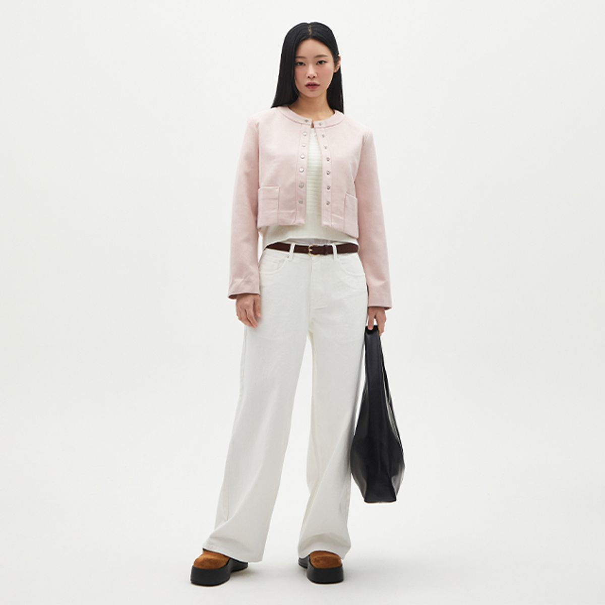 랩(LAP) 노카라 스웨이드 크랍자켓 AR1LZ261