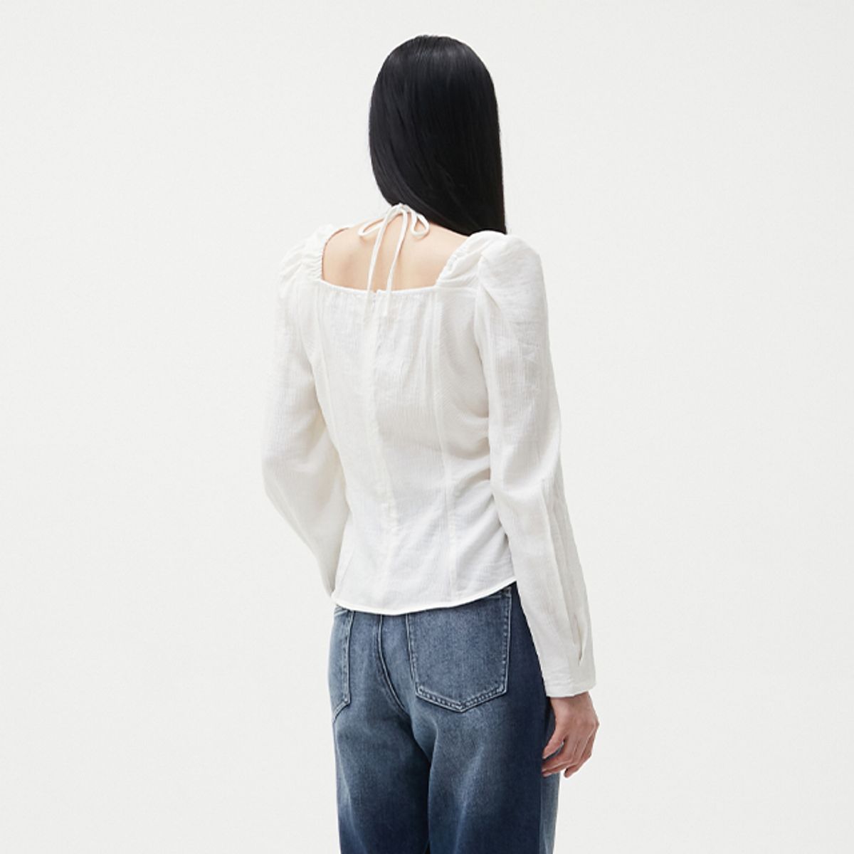 랩(LAP) 스퀘어넥 셔링블라우스 AR1WB260