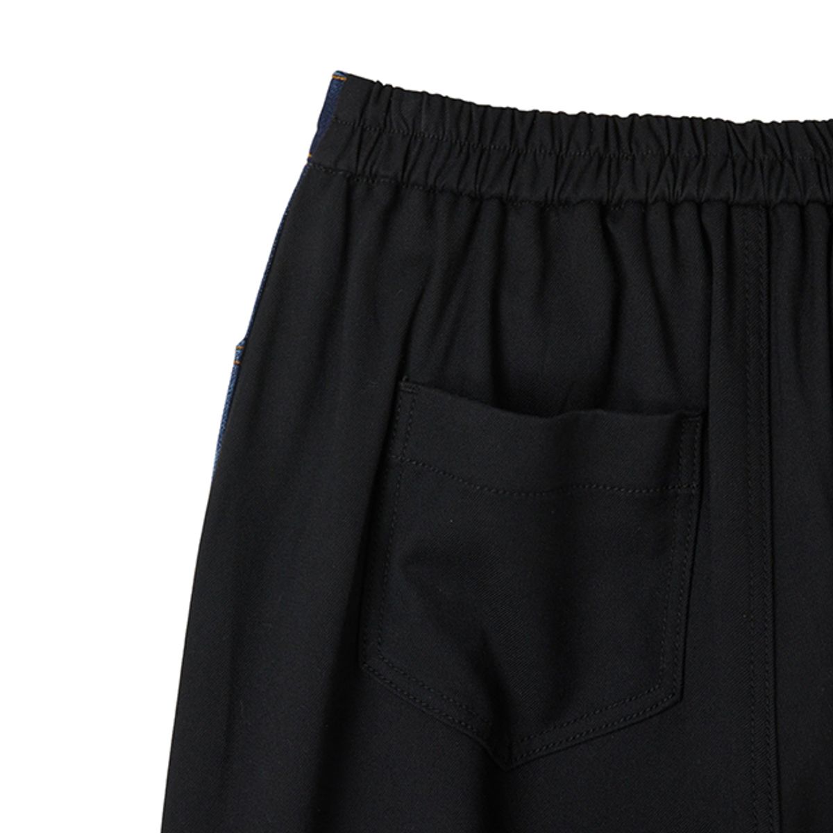 랩(LAP) 앞뒤 배색 밴딩 파라 슈트 데님 팬츠 AR1DP272