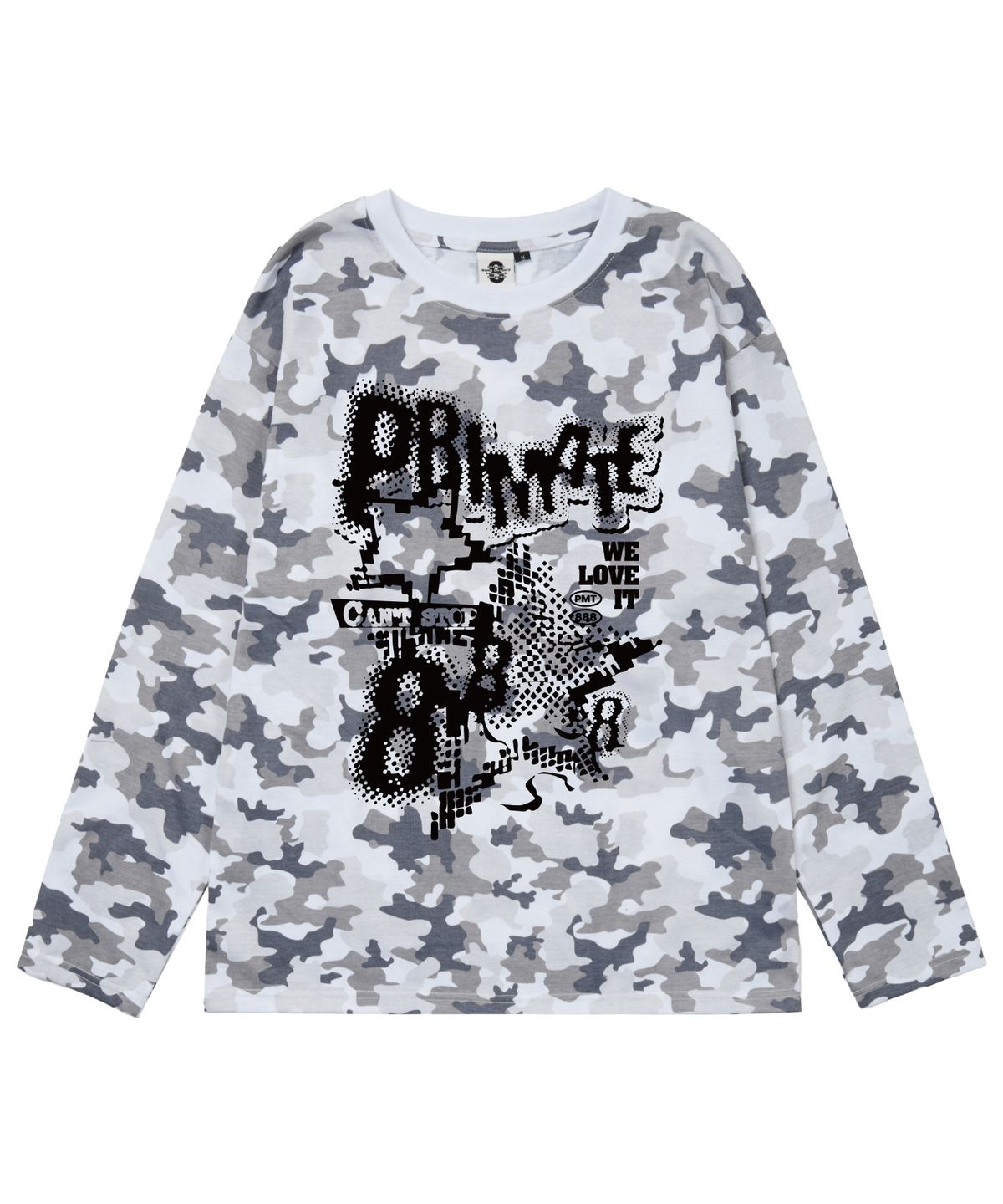프라임에이트(PRIMATE) MESS 오버핏 카모 롱 슬리브 3 COLORS