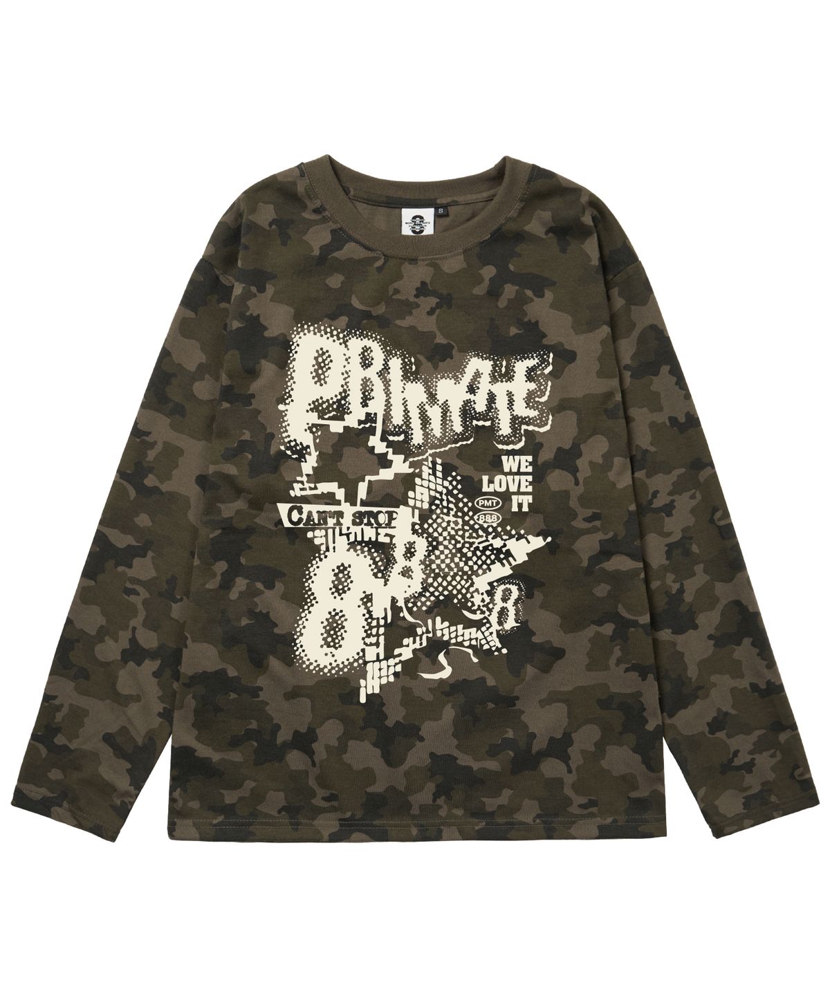 프라임에이트(PRIMATE) MESS 오버핏 카모 롱 슬리브 3 COLORS