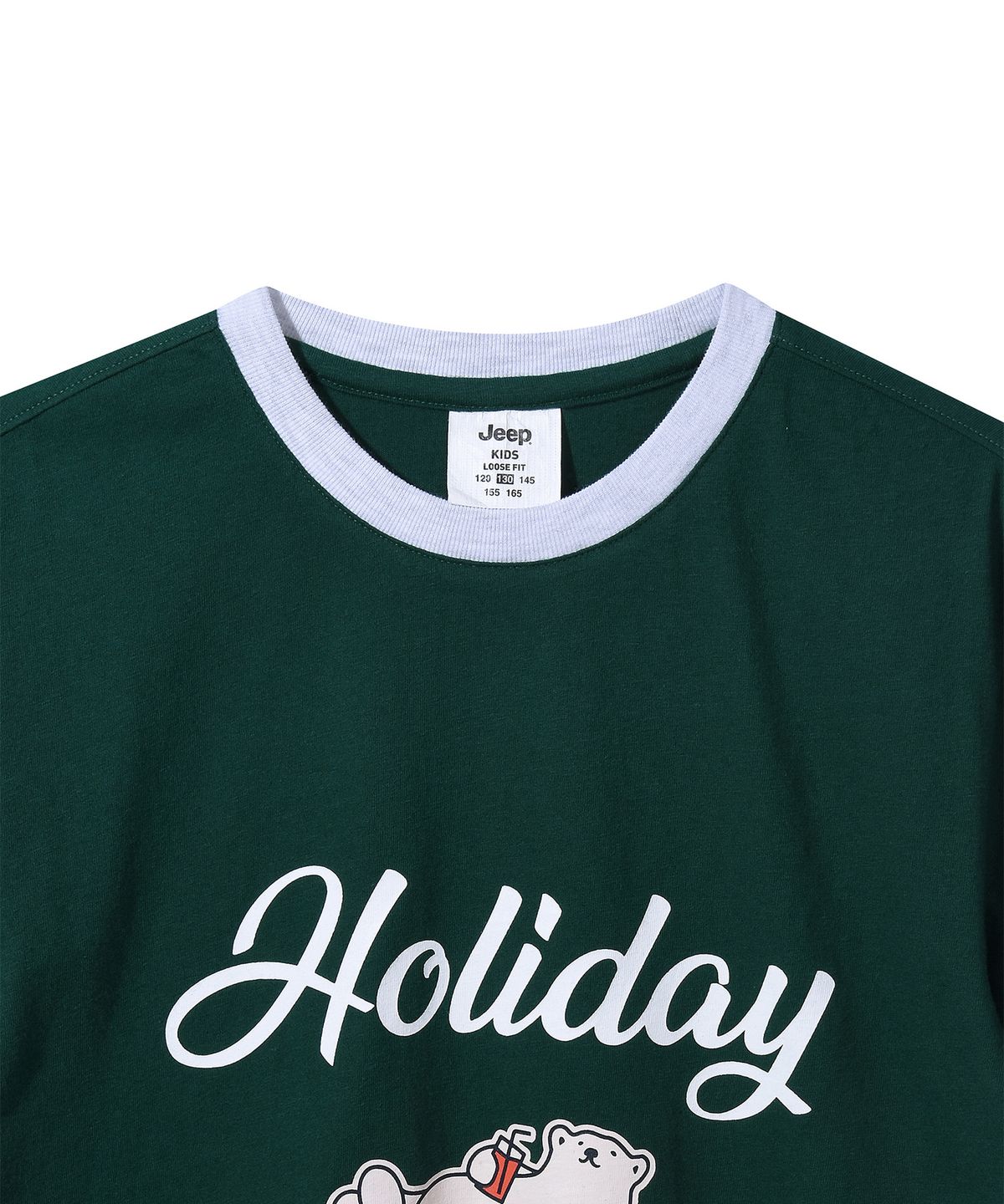 지프키즈(JEEPKIDS) 홀리데이 베어 반팔티(KQ5TSU185GN)