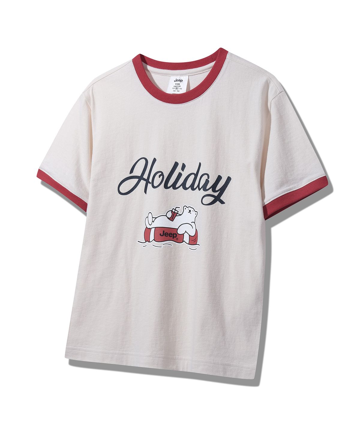 지프키즈(JEEPKIDS) 홀리데이 베어 반팔티(KQ5TSU185IV)