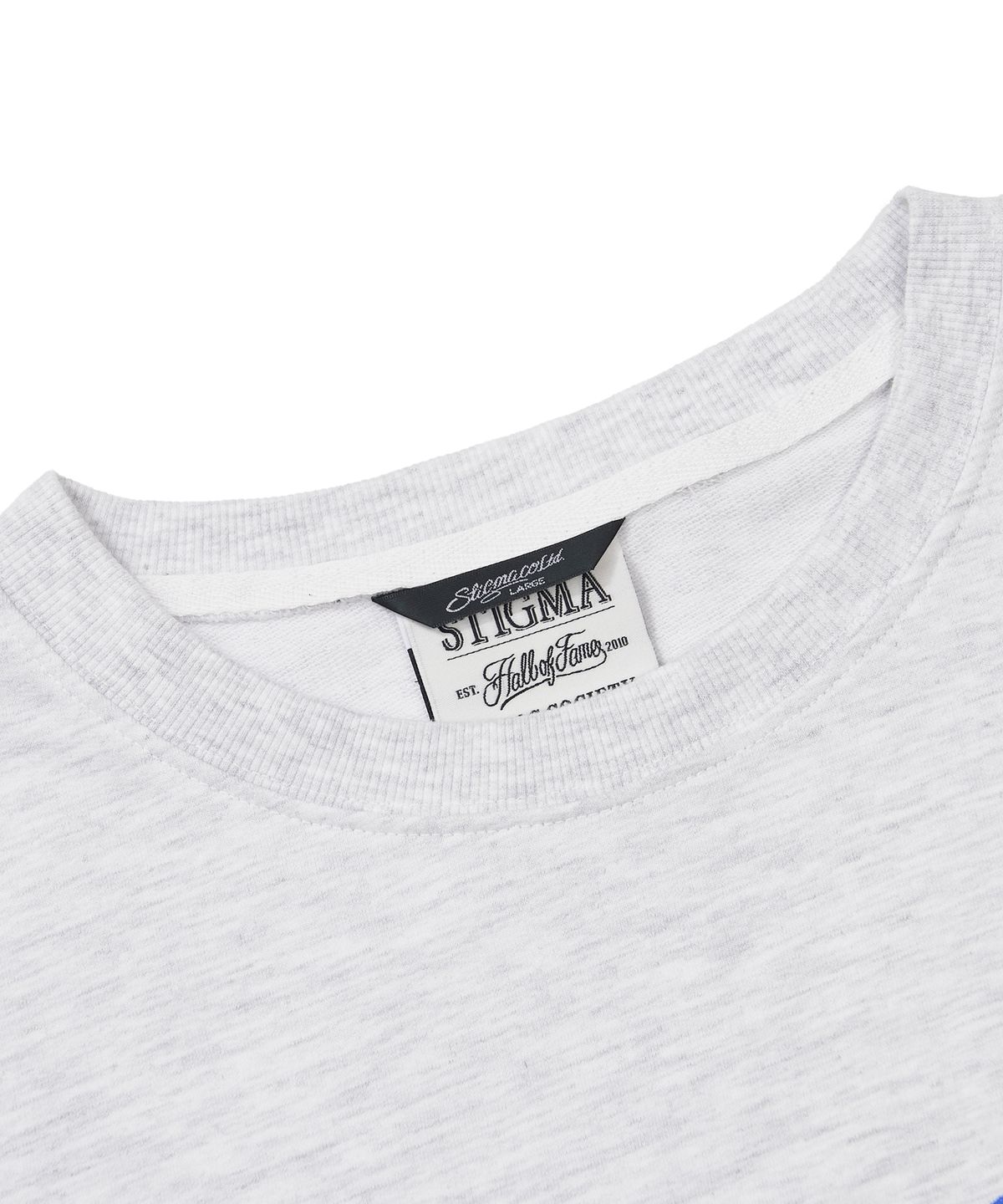 스티그마(STIGMA) Bold Back Semi-oversized T-shirts White Melange