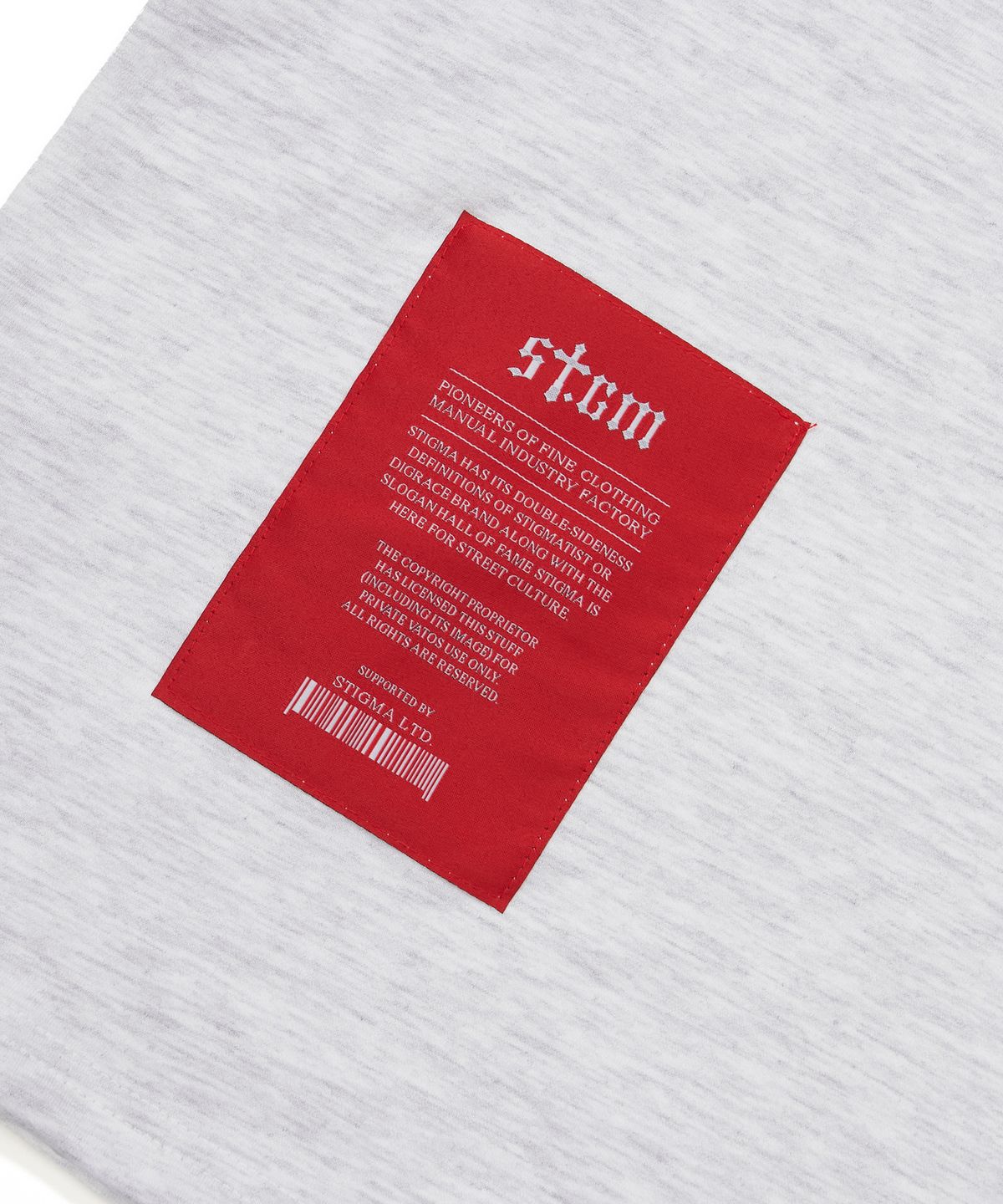 스티그마(STIGMA) Bold Back Semi-oversized T-shirts White Melange