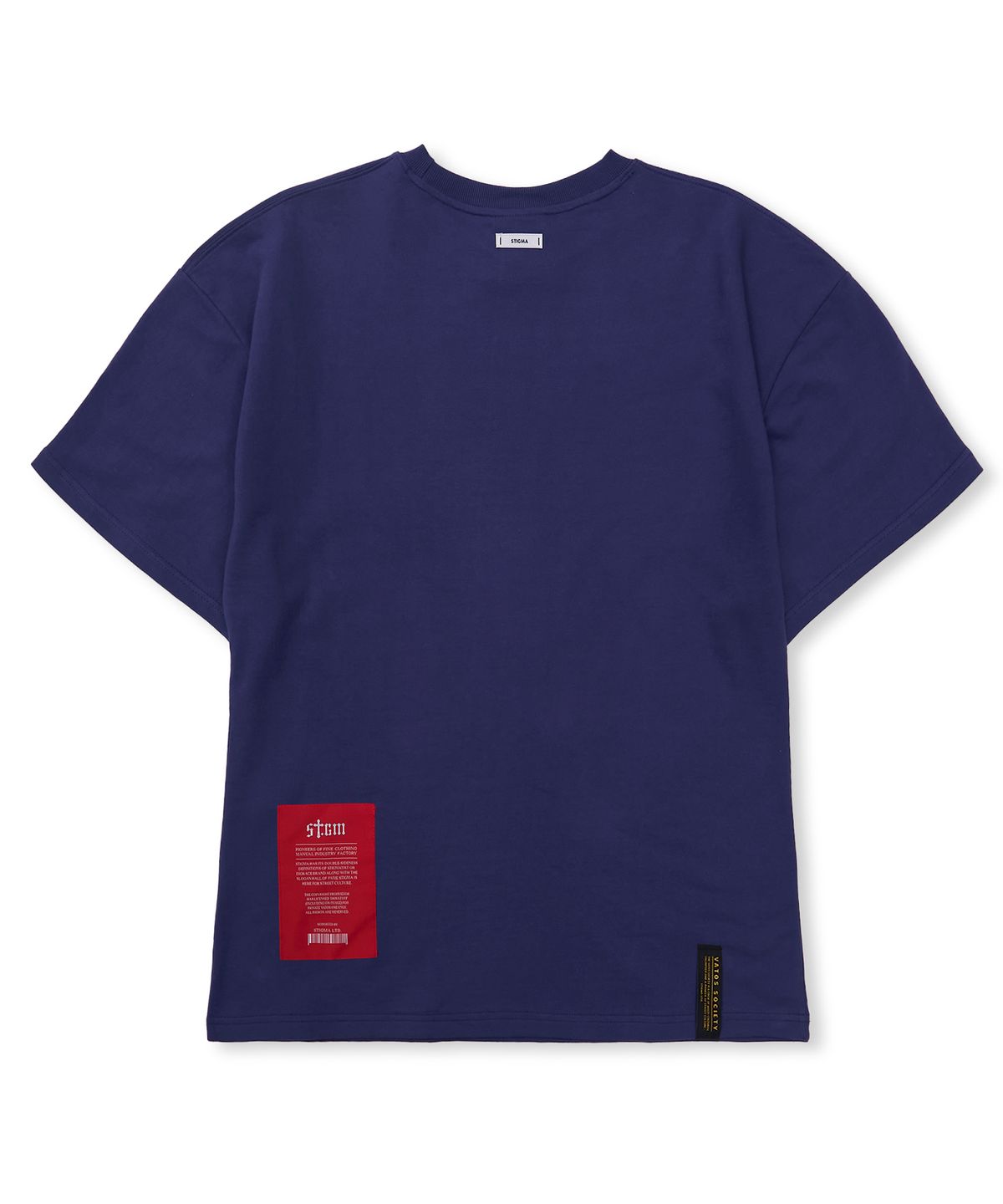 스티그마(STIGMA) Pin Smile Semi-oversized T-shirts Purple