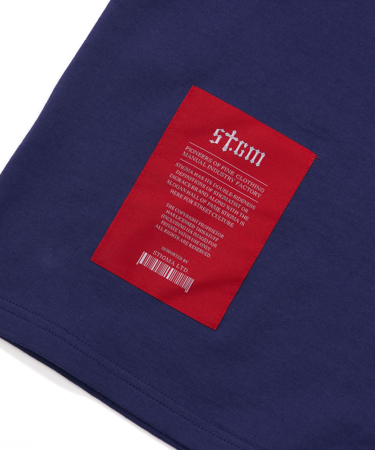스티그마(STIGMA) Pin Smile Semi-oversized T-shirts Purple