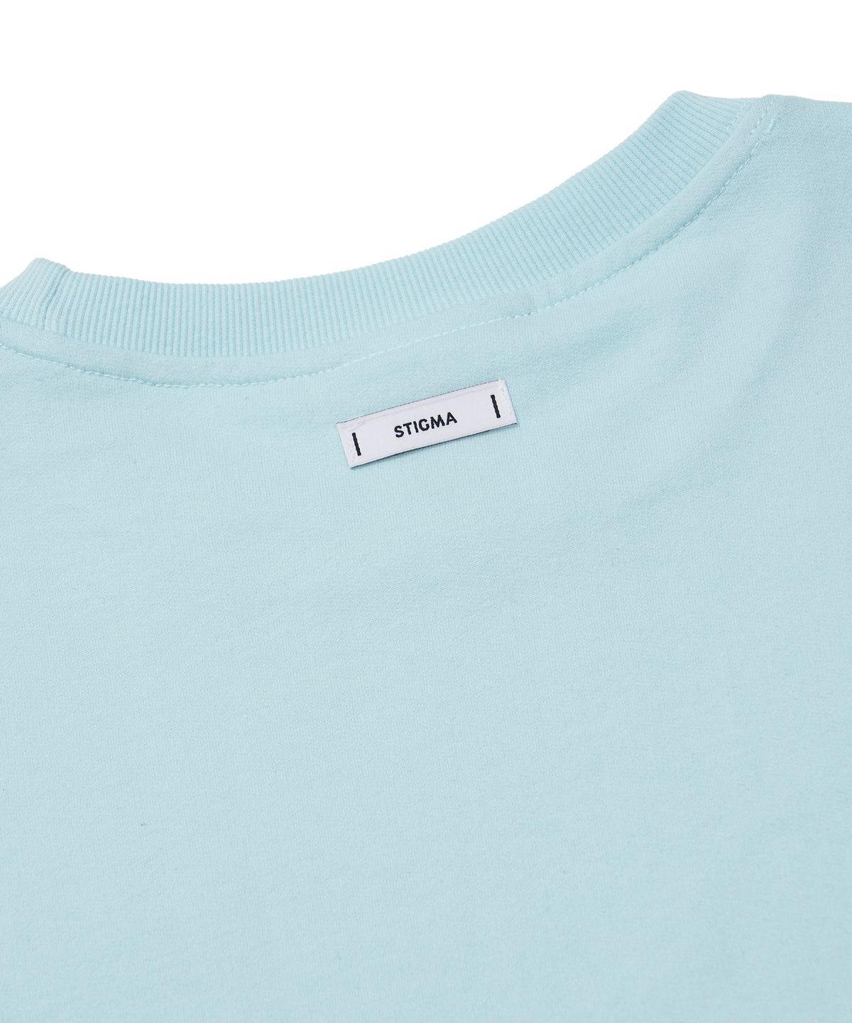 스티그마(STIGMA) Pin Smile Semi-oversized T-shirts Sky Blue