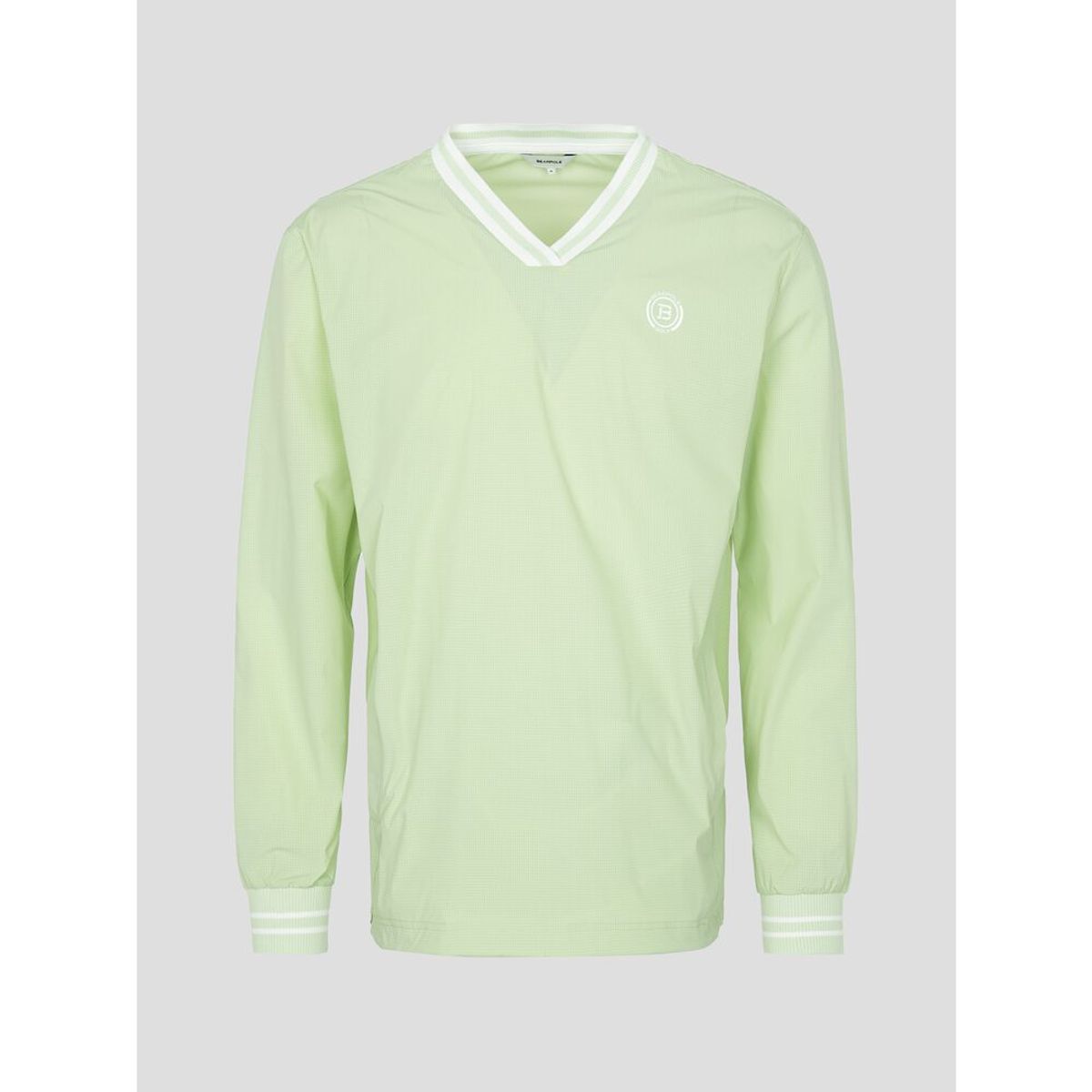 빈폴골프(BEANPOLE GOLF) 남성 립스탑 V넥 아노락  라이트 그린