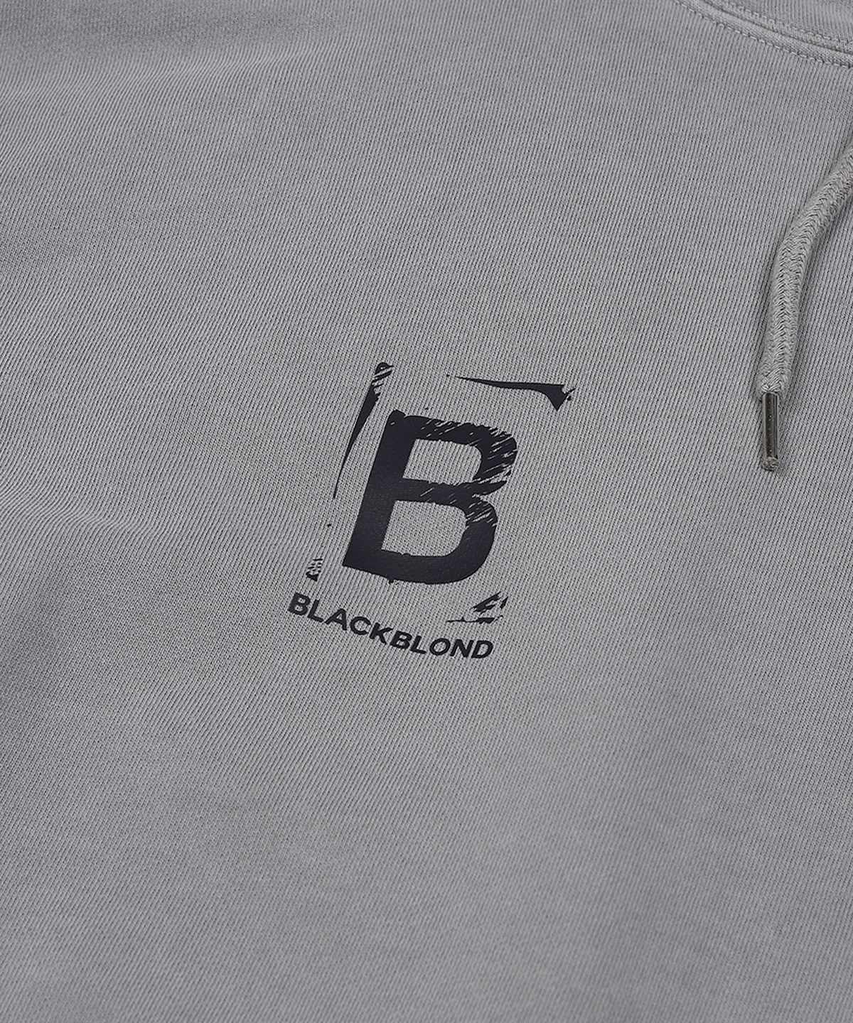 블랙블론드(BLACKBLOND) 비비디 빈티지 클래쉬 피그먼트 후디 (그레이)