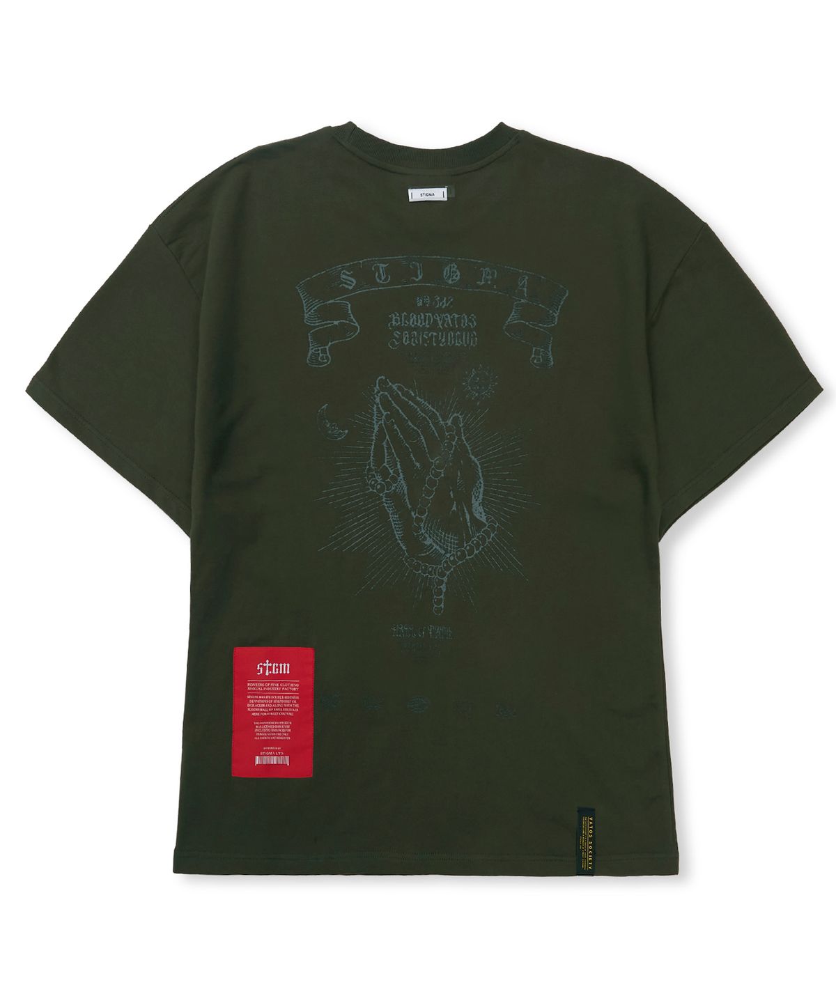 스티그마(STIGMA) Praying Semi-oversized T-shirts Khaki