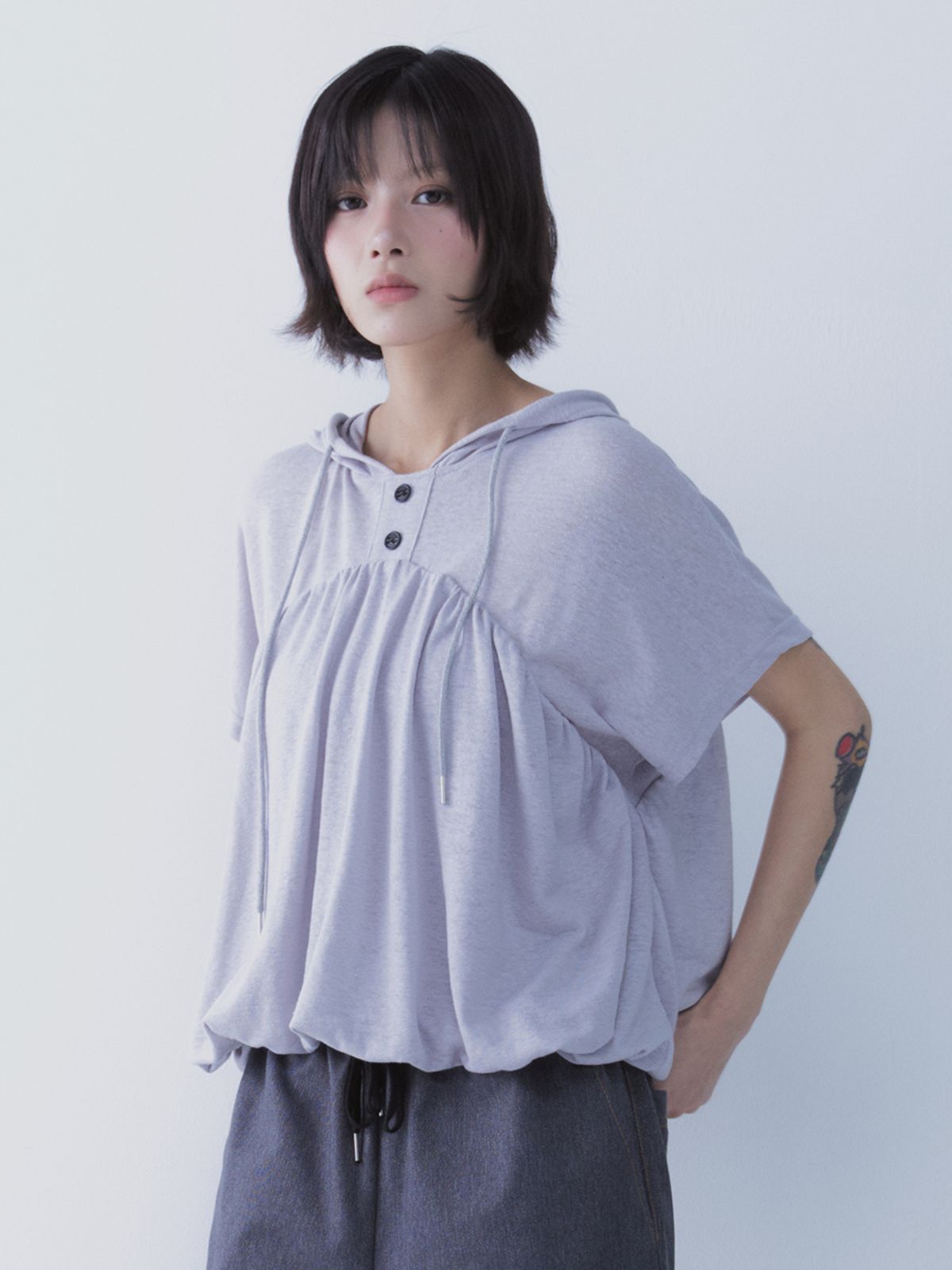 쎄쎄쎄(SETSETSET) BALLOON HOODIE GREY