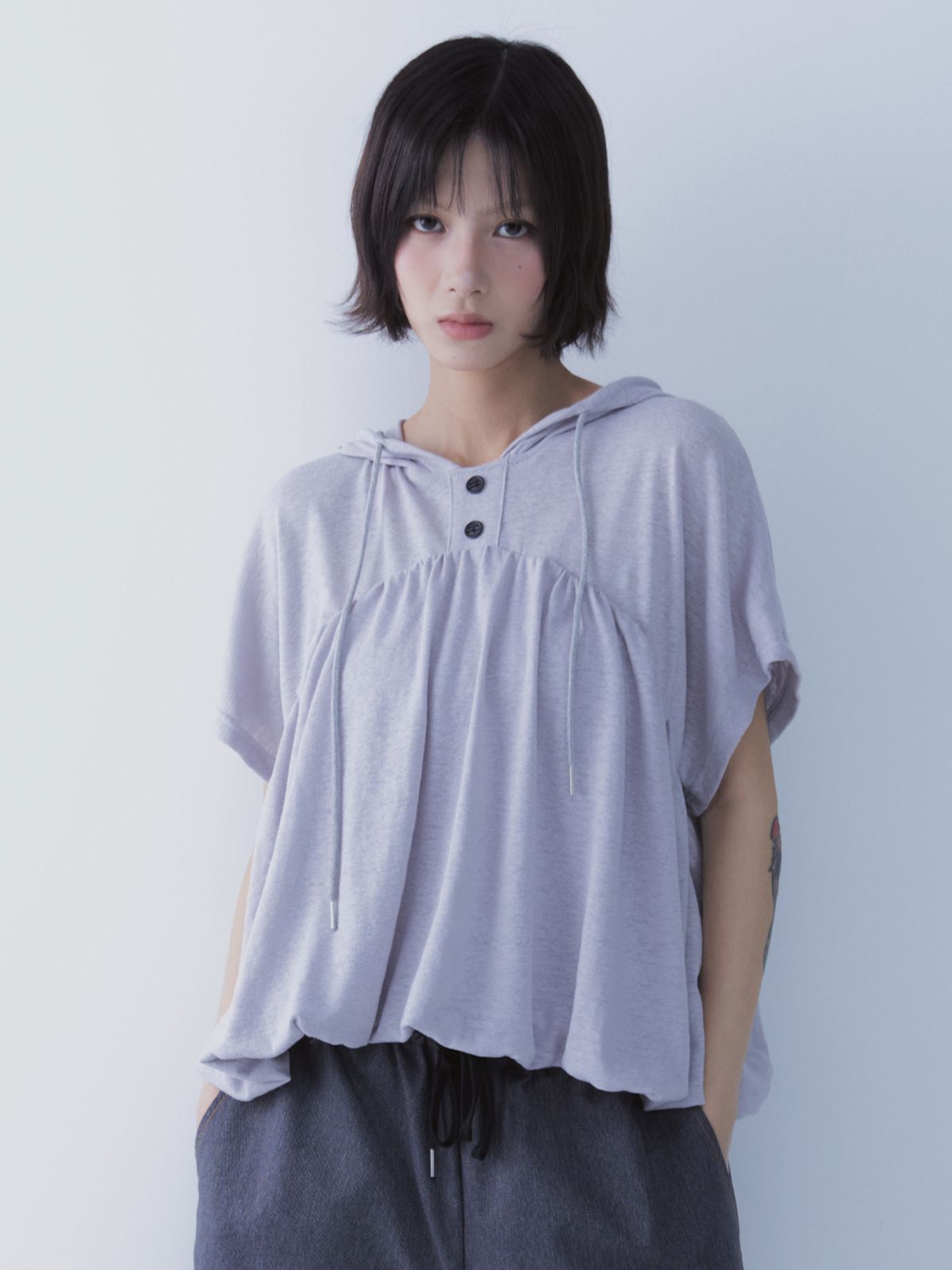 쎄쎄쎄(SETSETSET) BALLOON HOODIE GREY
