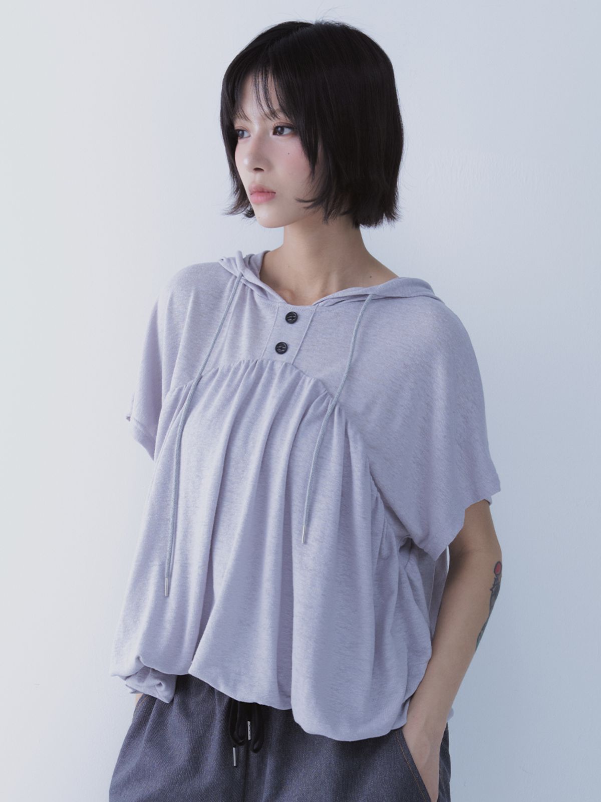 쎄쎄쎄(SETSETSET) BALLOON HOODIE GREY