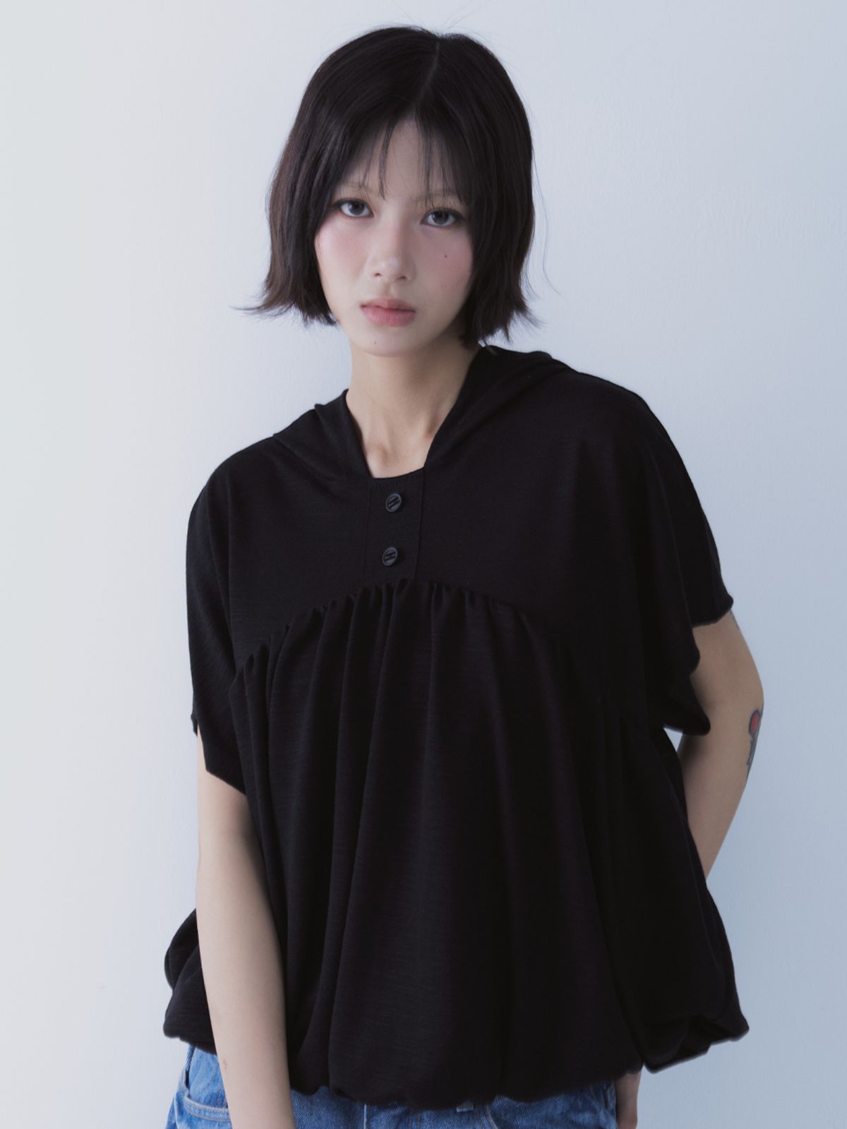 쎄쎄쎄(SETSETSET) BALLOON HOODIE BLACK