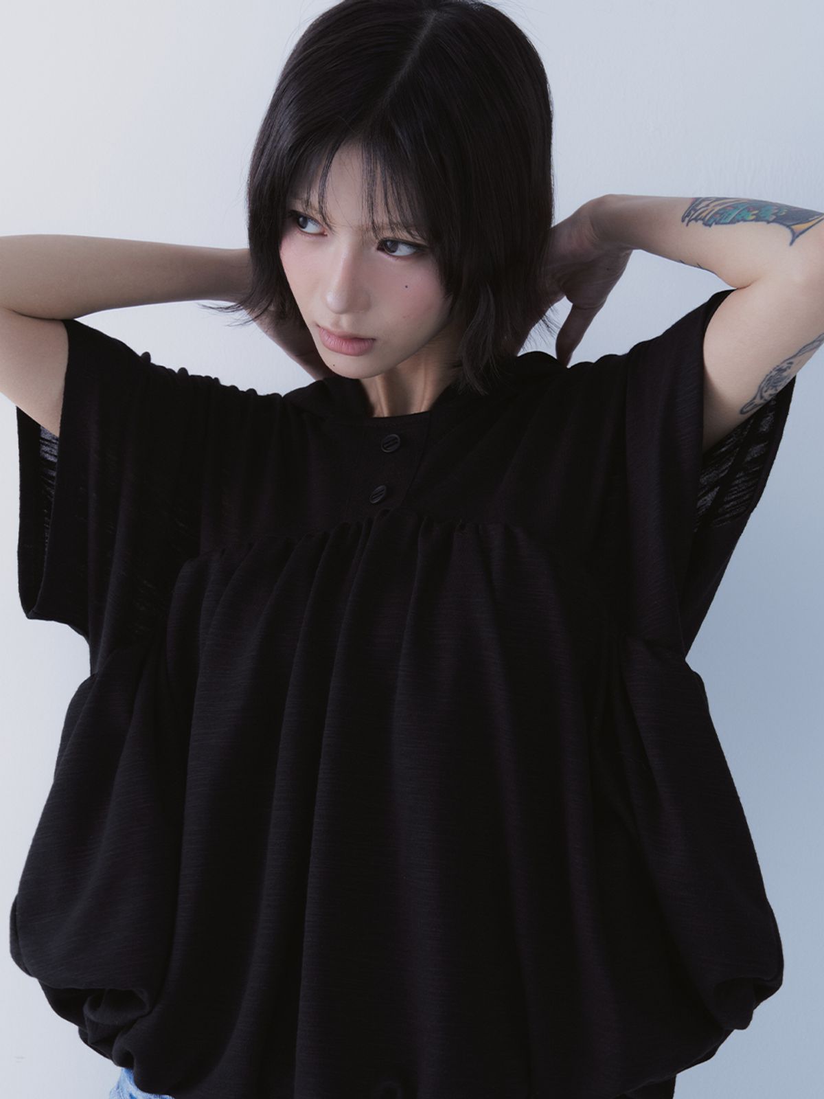쎄쎄쎄(SETSETSET) BALLOON HOODIE BLACK