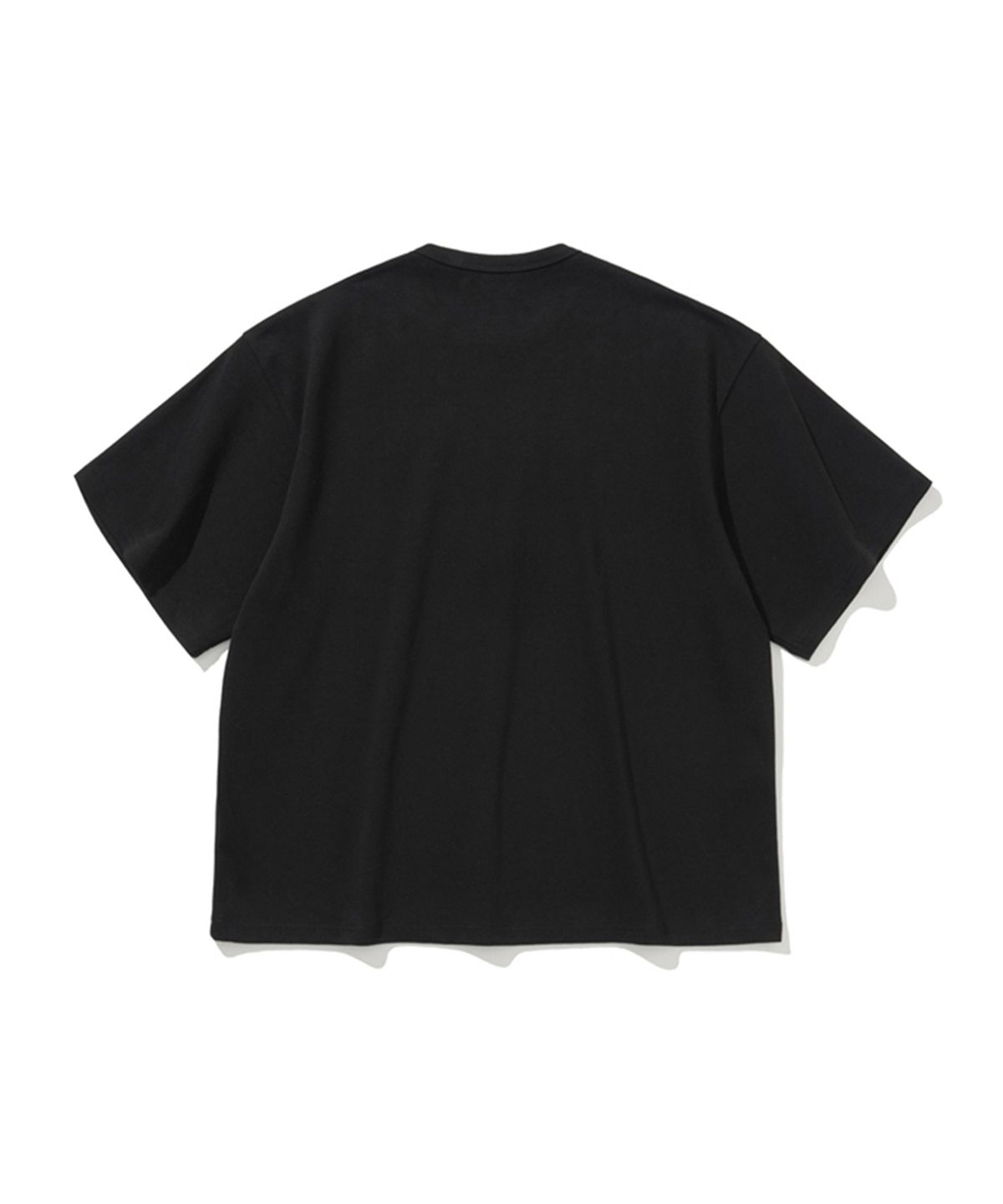 에르에르(ERER) ER Embroidered Detail Oversized T-Shirt Black