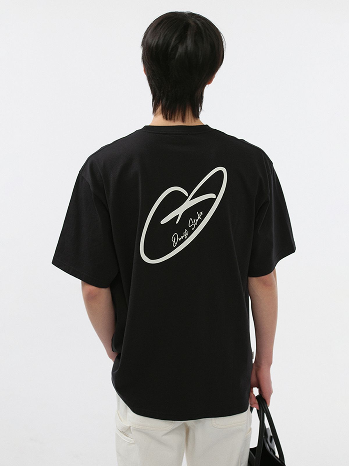 던스트 포 맨(DUNST FOR MEN) HEART D LOGO T-SHIRT_UNISEX_UDTS5B140_BLACK