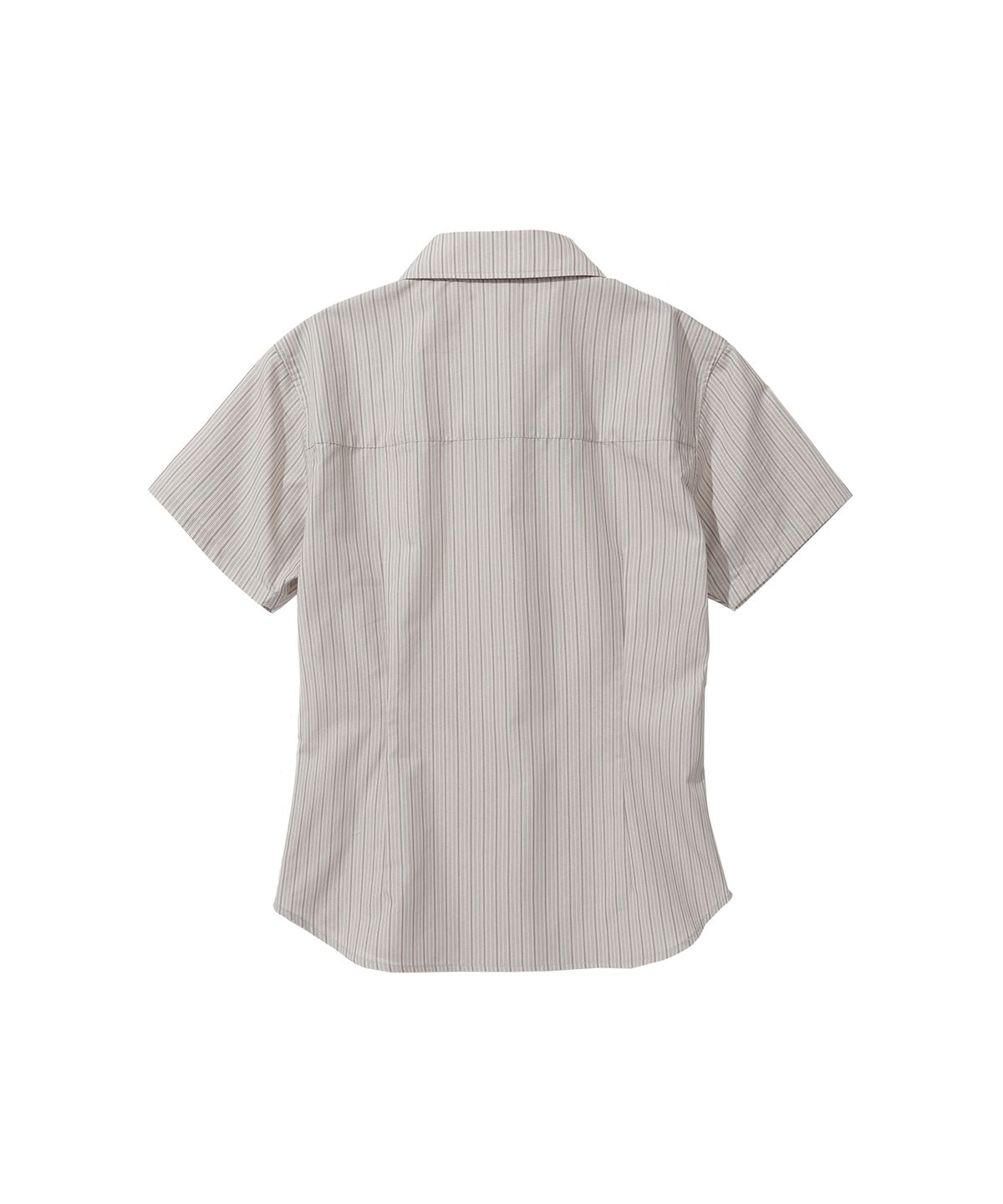 세컨모놀로그(SECONDMONO) W. Stripe Slim Half Shirt [BEIGE]_SEWSH001BEIGE