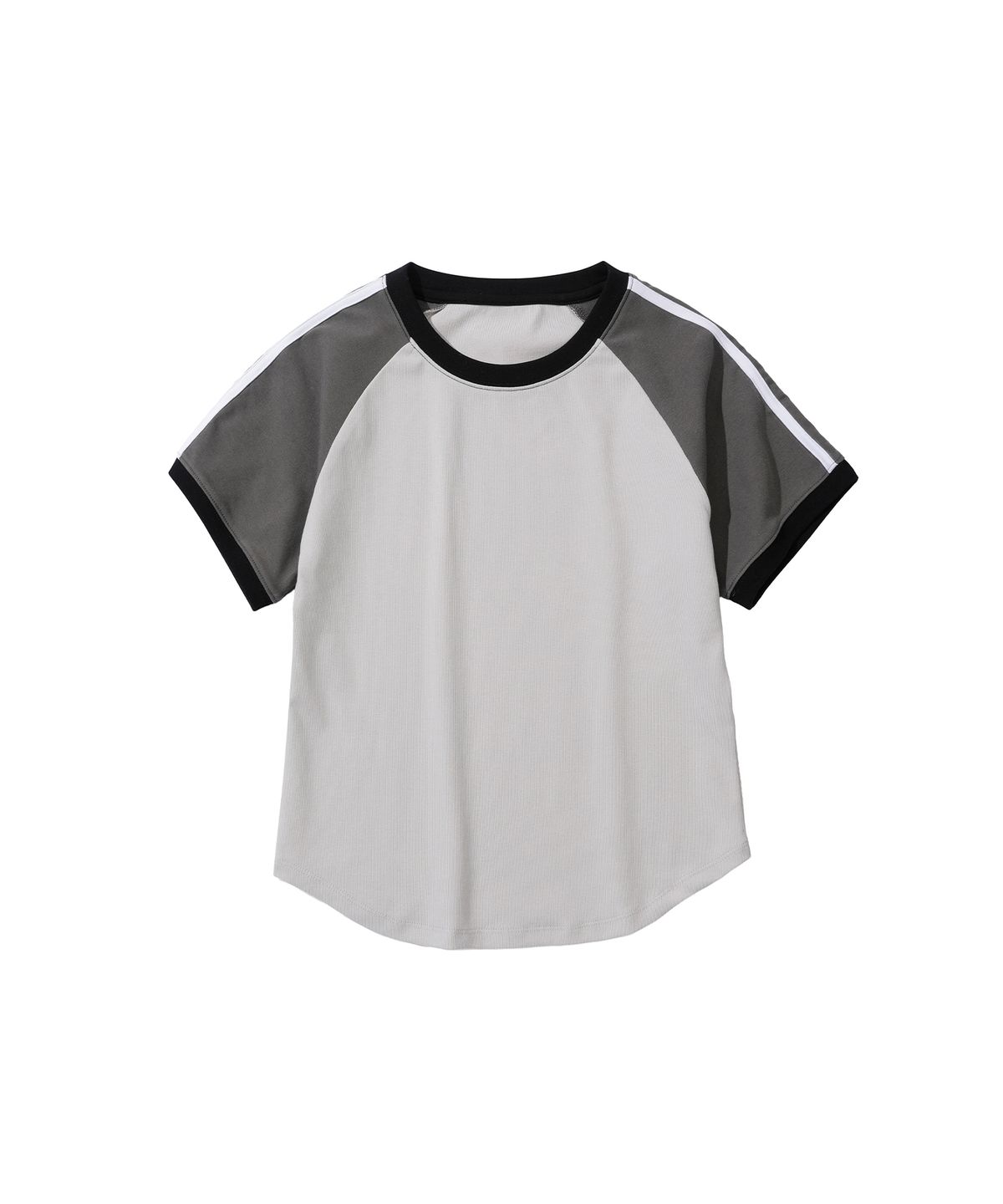 세컨모놀로그(SECONDMONO) W. Raglan Short Sleeve Color Ringer Tee [GRAY]_SEWTS004GRAY