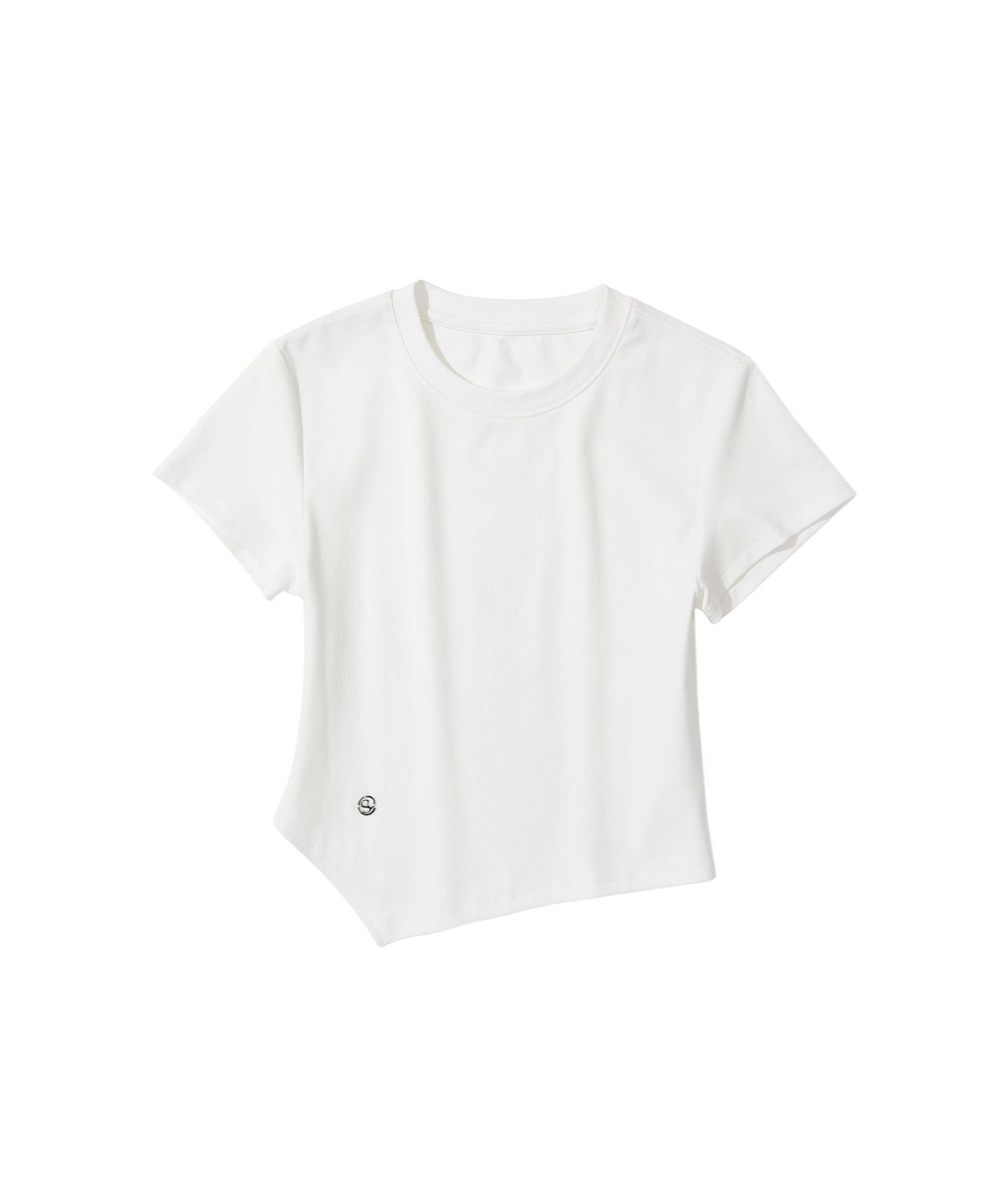 세컨모놀로그(SECONDMONO) W. Oblique Slim Fit Short Sleeve T-Shirt [WHITE]_SEWTS005WHITE