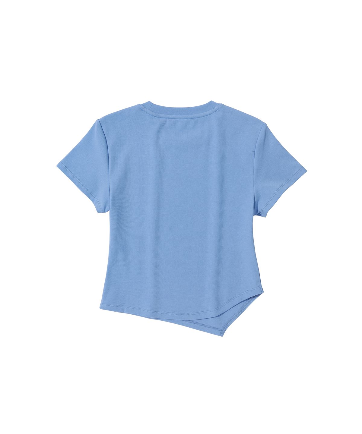 세컨모놀로그(SECONDMONO) W. Oblique Slim Fit Short Sleeve T-Shirt [BLUE]_SEWTS005BLUE