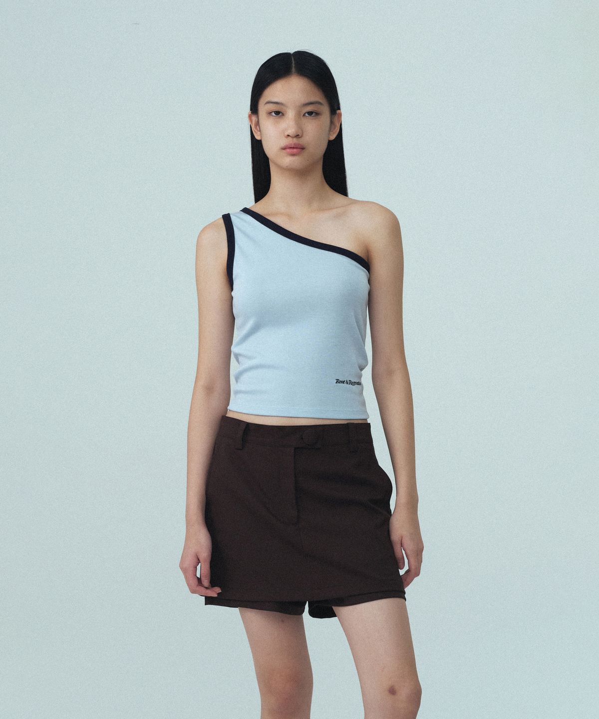 레스트앤레크레이션(REST&RECREATION) ONE SHOULDER SLEEVELESS - SKY BLUE
