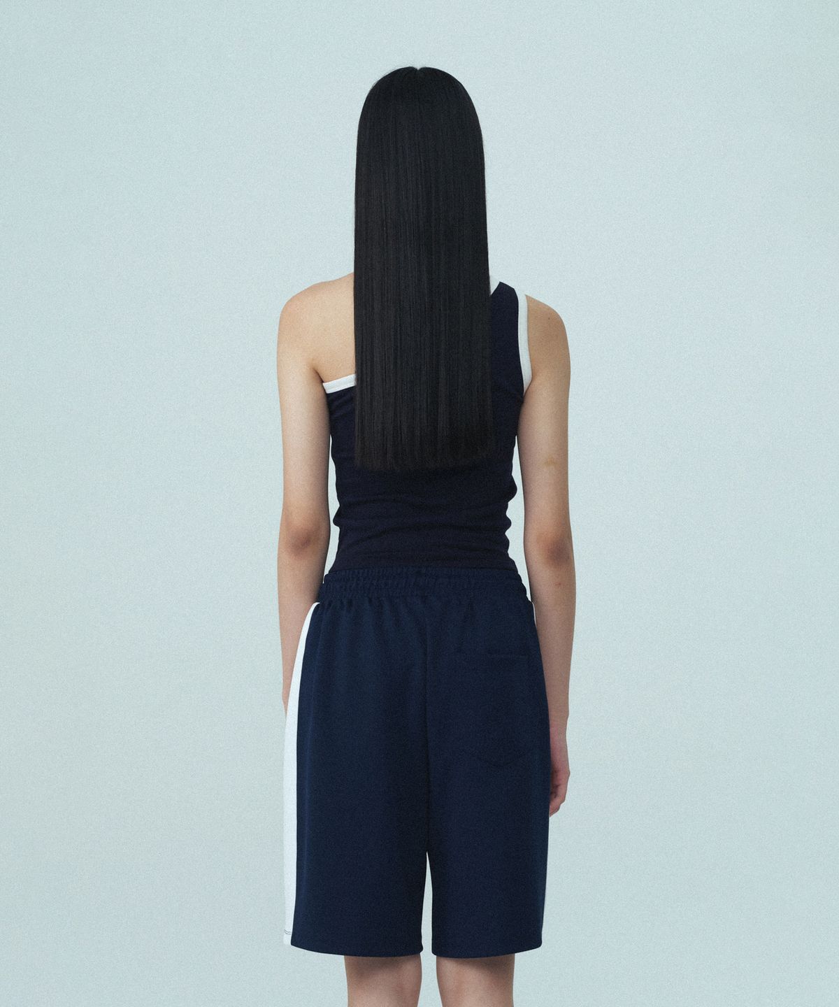 레스트앤레크레이션(REST&RECREATION) ONE SHOULDER SLEEVELESS - NAVY