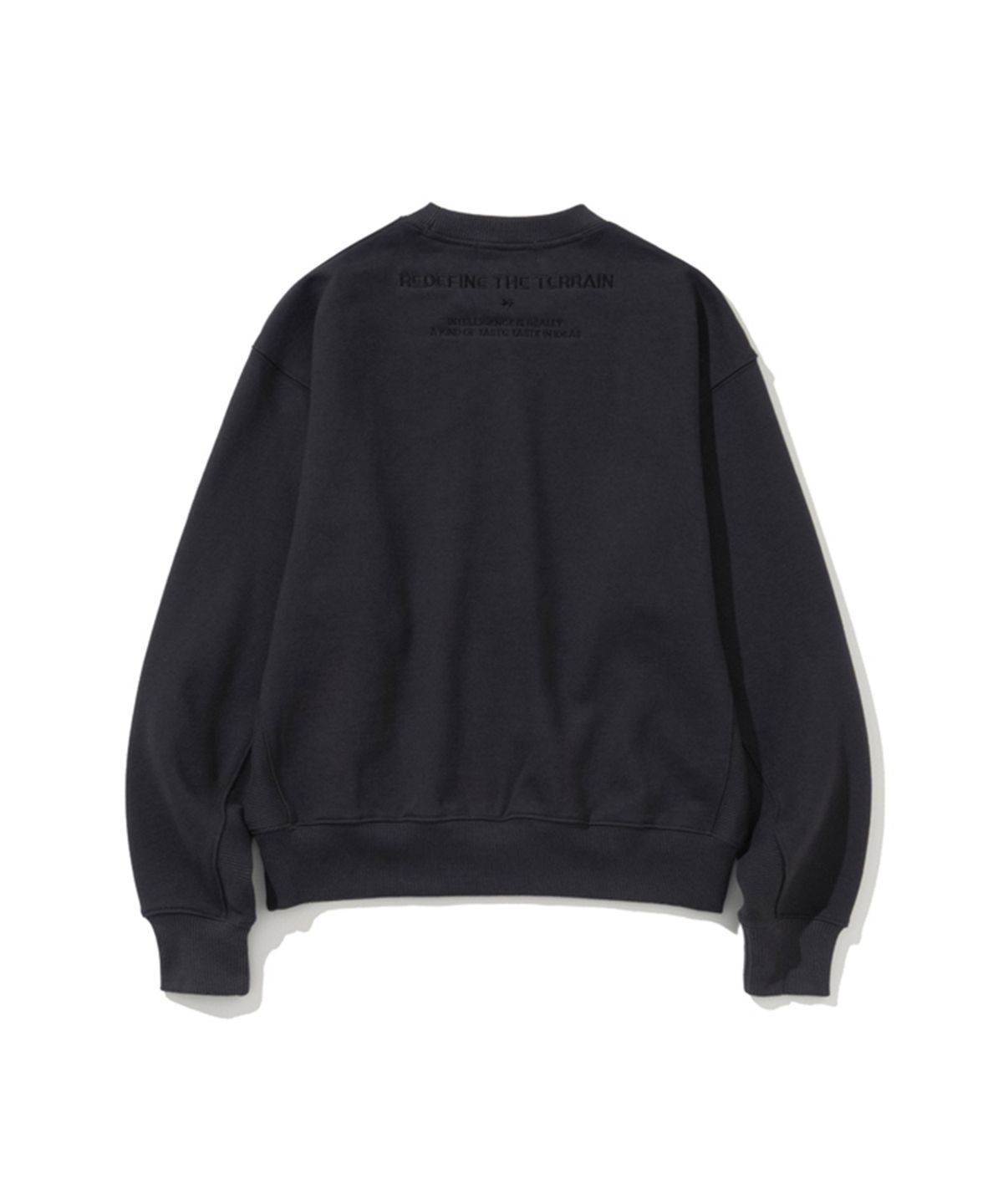 에르에르(ERER) Embroidered Detail Sweatshirt Charcoal
