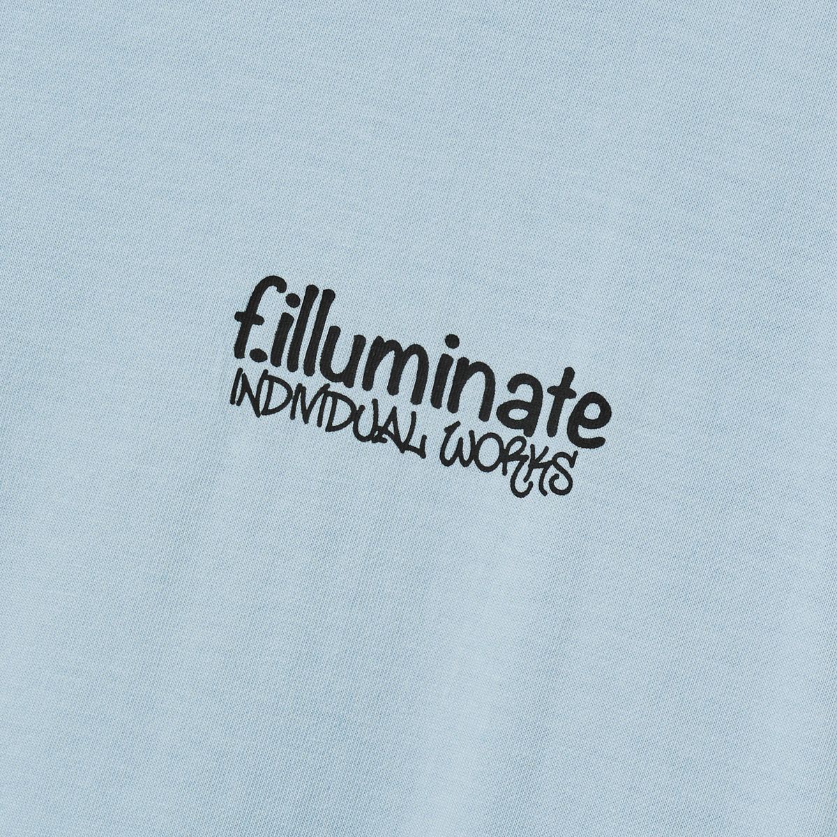 필루미네이트(FILLUMINATE) 너티 백 프린팅 티셔츠-스카이블루
