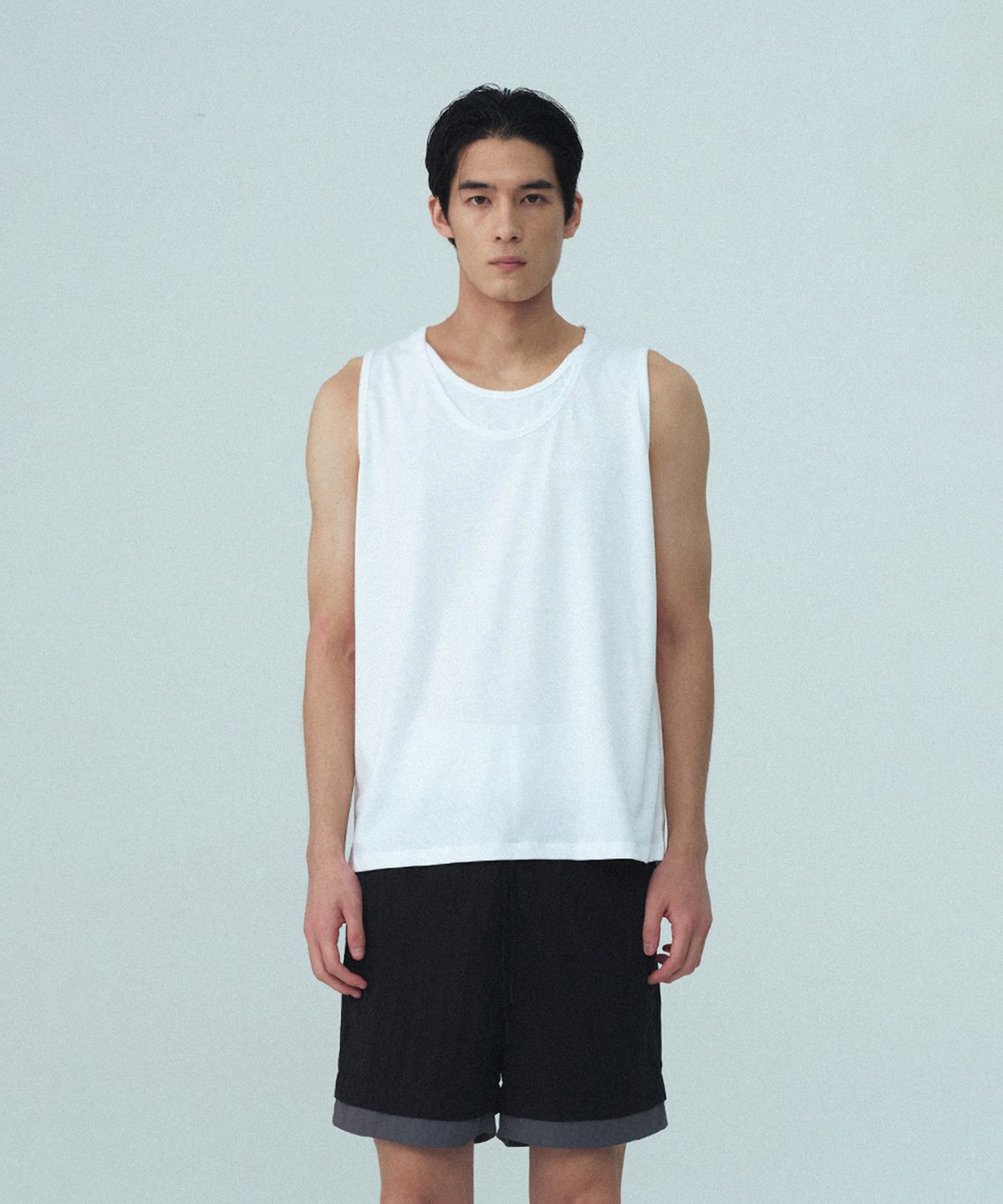 레스트앤레크레이션(REST&RECREATION) LAYERED TANK TOP - WHITE