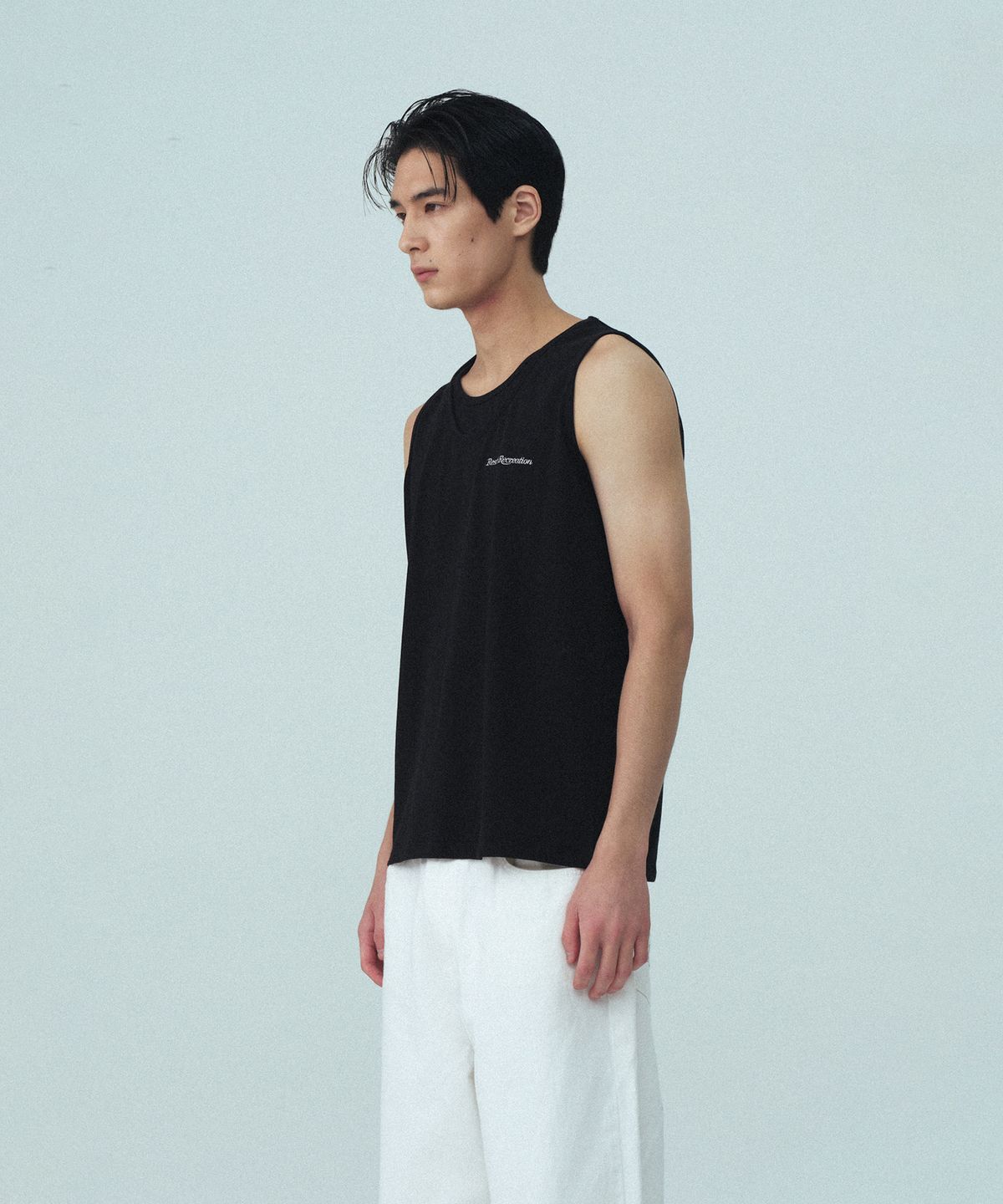 레스트앤레크레이션(REST&RECREATION) LAYERED TANK TOP - BLACK