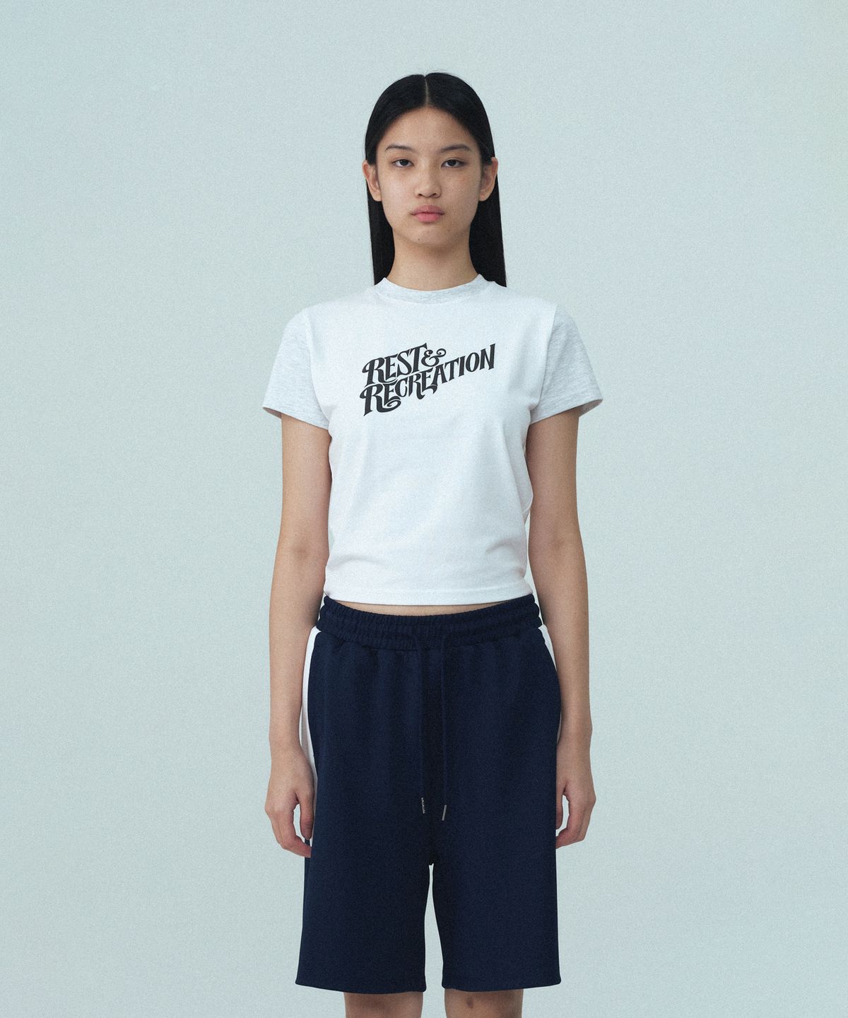 레스트앤레크레이션(REST&RECREATION) WAVE LOGO COLORATION T-SHIRT - WHITE