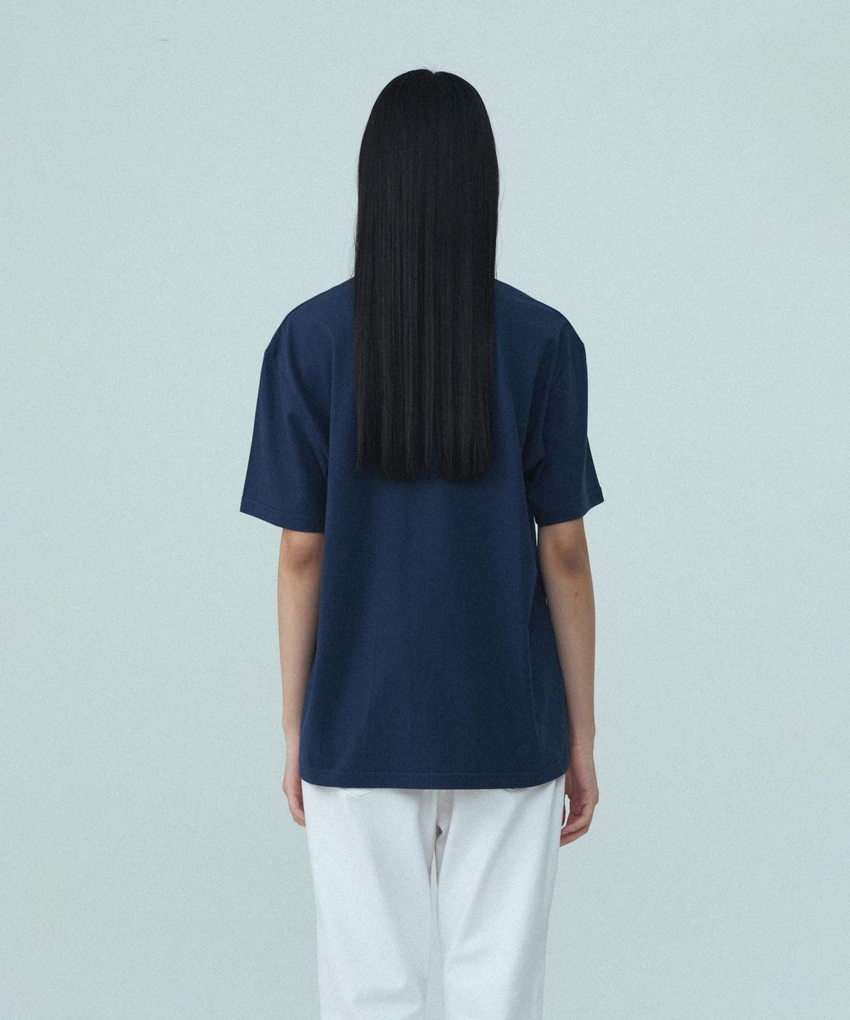 레스트앤레크레이션(REST&RECREATION) OVERSIZED WAVE LOGO T-SHIRT - NAVY