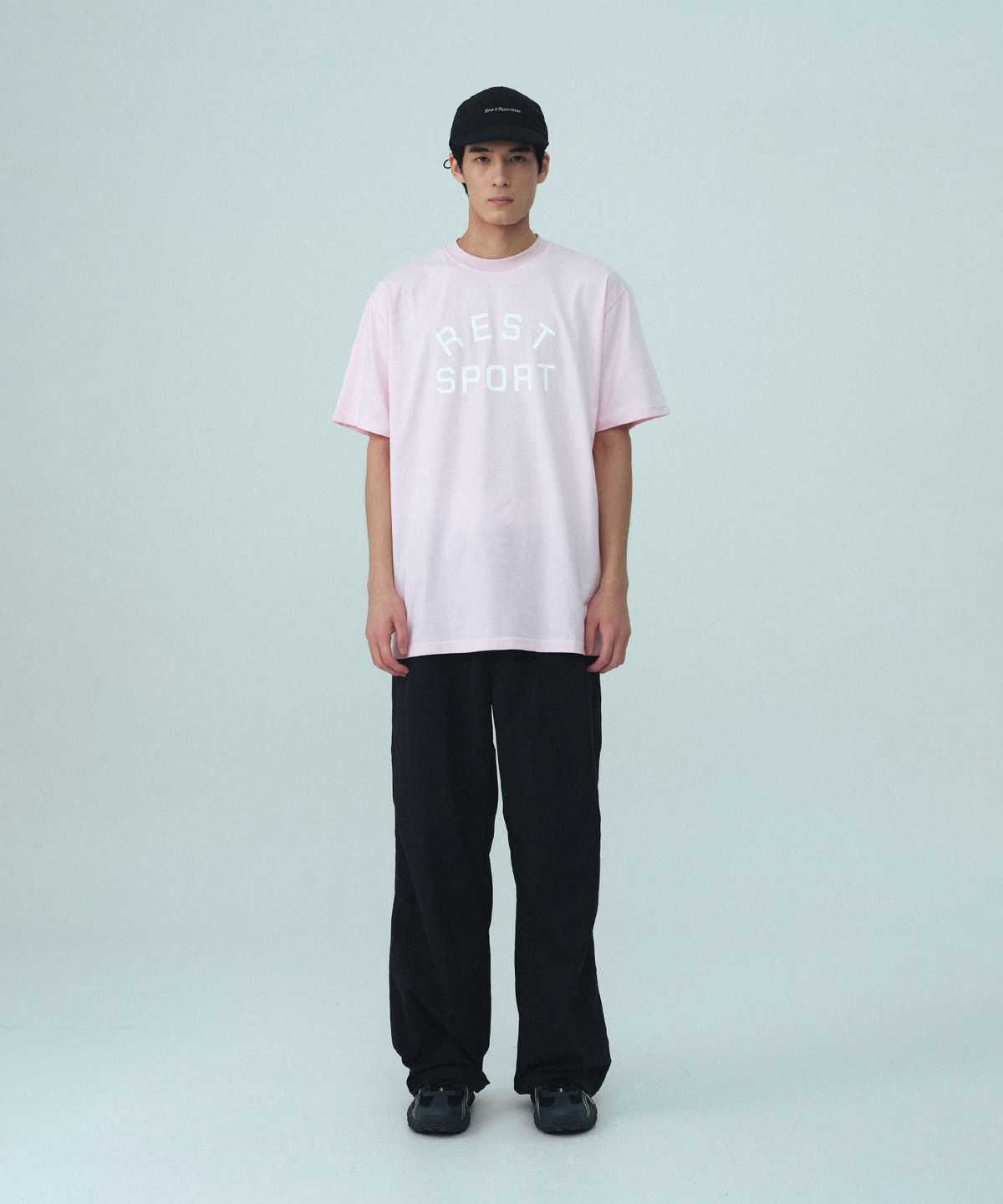 레스트앤레크레이션(REST&RECREATION) RS LOGO STITCH T-SHIRT - PINK