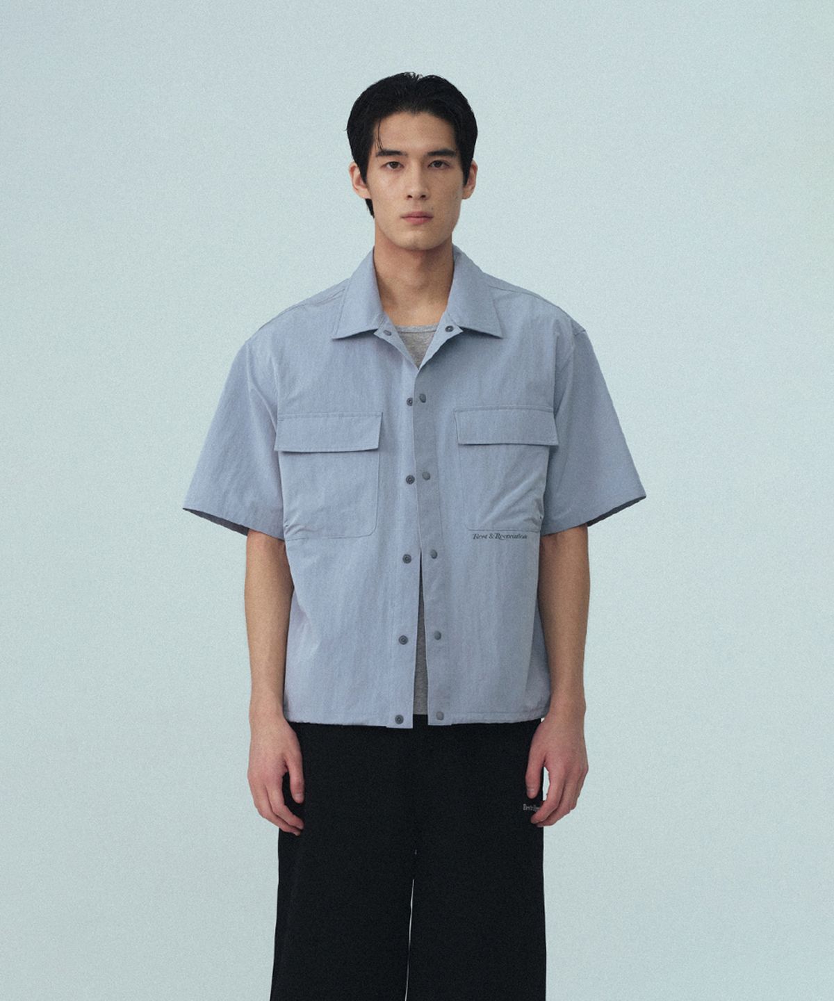 레스트앤레크레이션(REST&RECREATION) NYLON HALF SHIRT - SKY BLUE