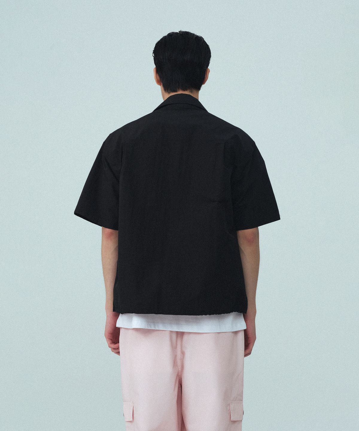 레스트앤레크레이션(REST&RECREATION) NYLON HALF SHIRT - BLACK