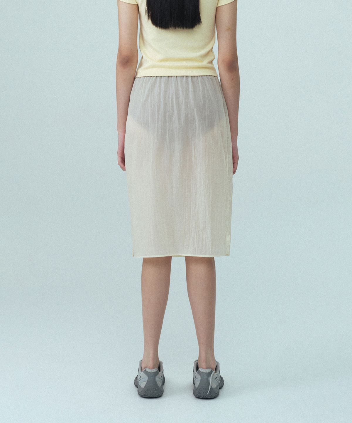 레스트앤레크레이션(REST&RECREATION) SEE THROUGH SKIRT - IVORY